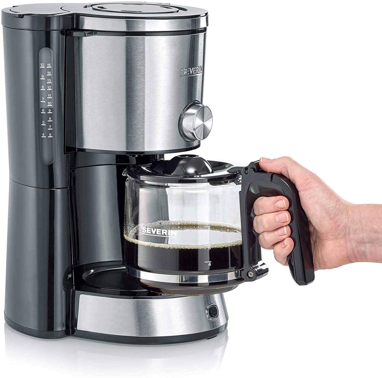 Severin KA 4825 Macchina Caffè Filtro 10 Tazze Vetro