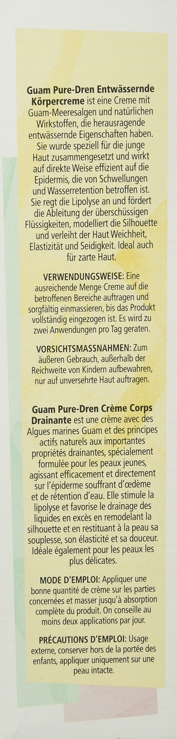 Guam Pure-Dren Crema Corpo Drenante 150 ml Pelli Giovani