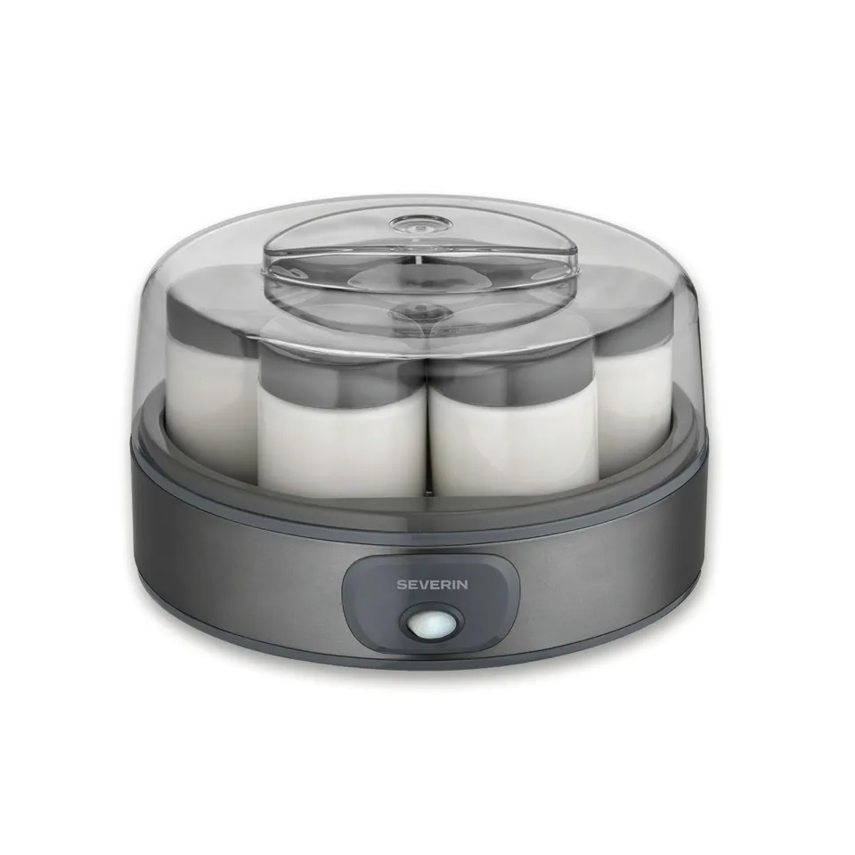 Severin JG 3510 yogurtiera elettrica grigio 7 vasetti stile greco