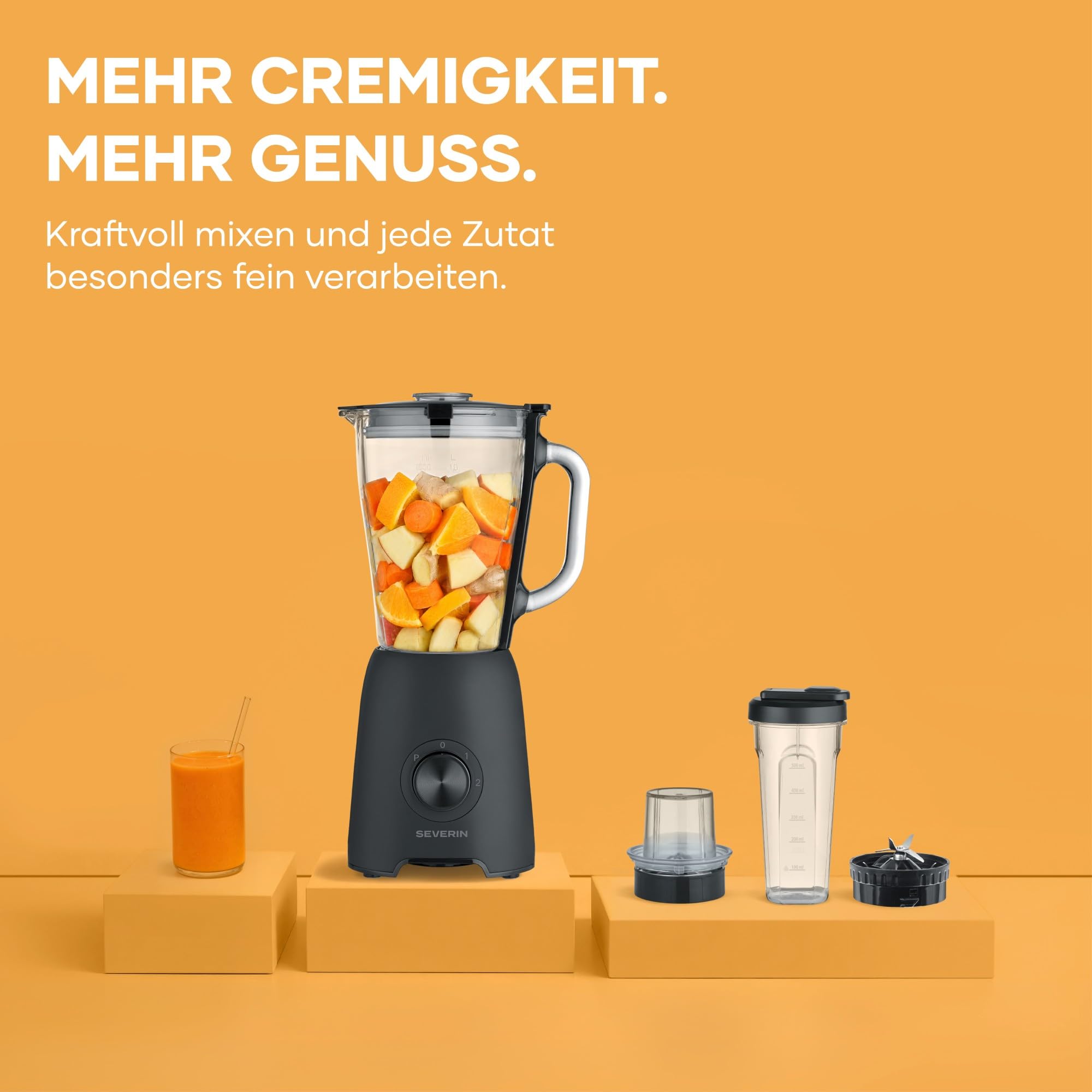 Severin SM 3724 frullatore vetro 1,5L 600W pulse