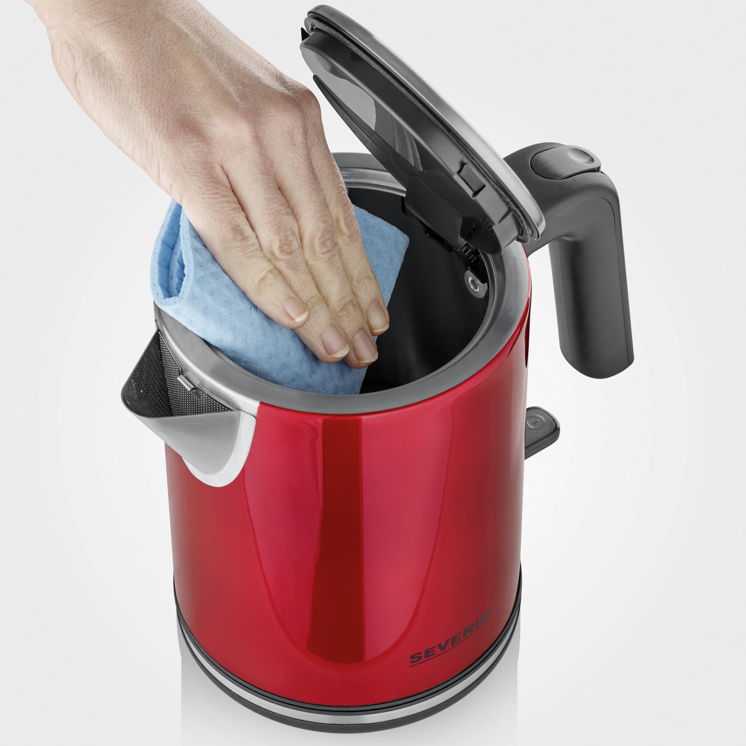Severin WK 3427 bollitore elettrico rosso acciaio 2400W