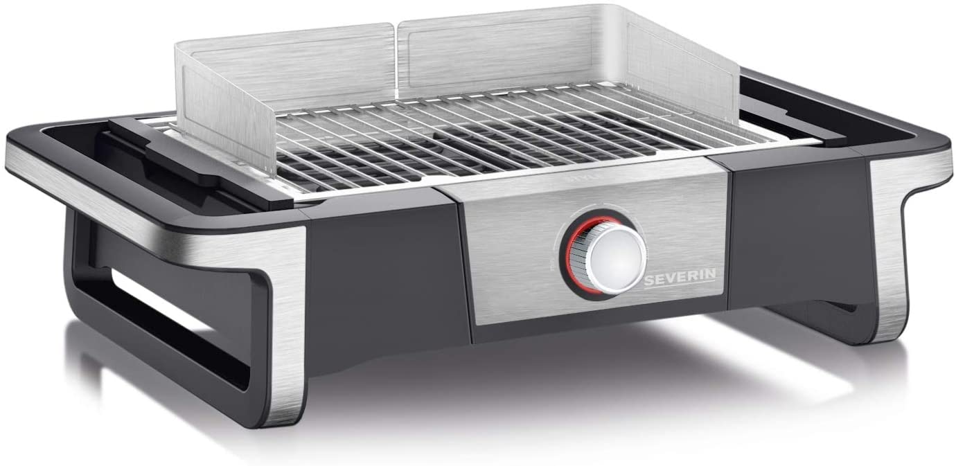 Severin PG 8116 Barbecue Elettrico con Stand Nero 2500 W