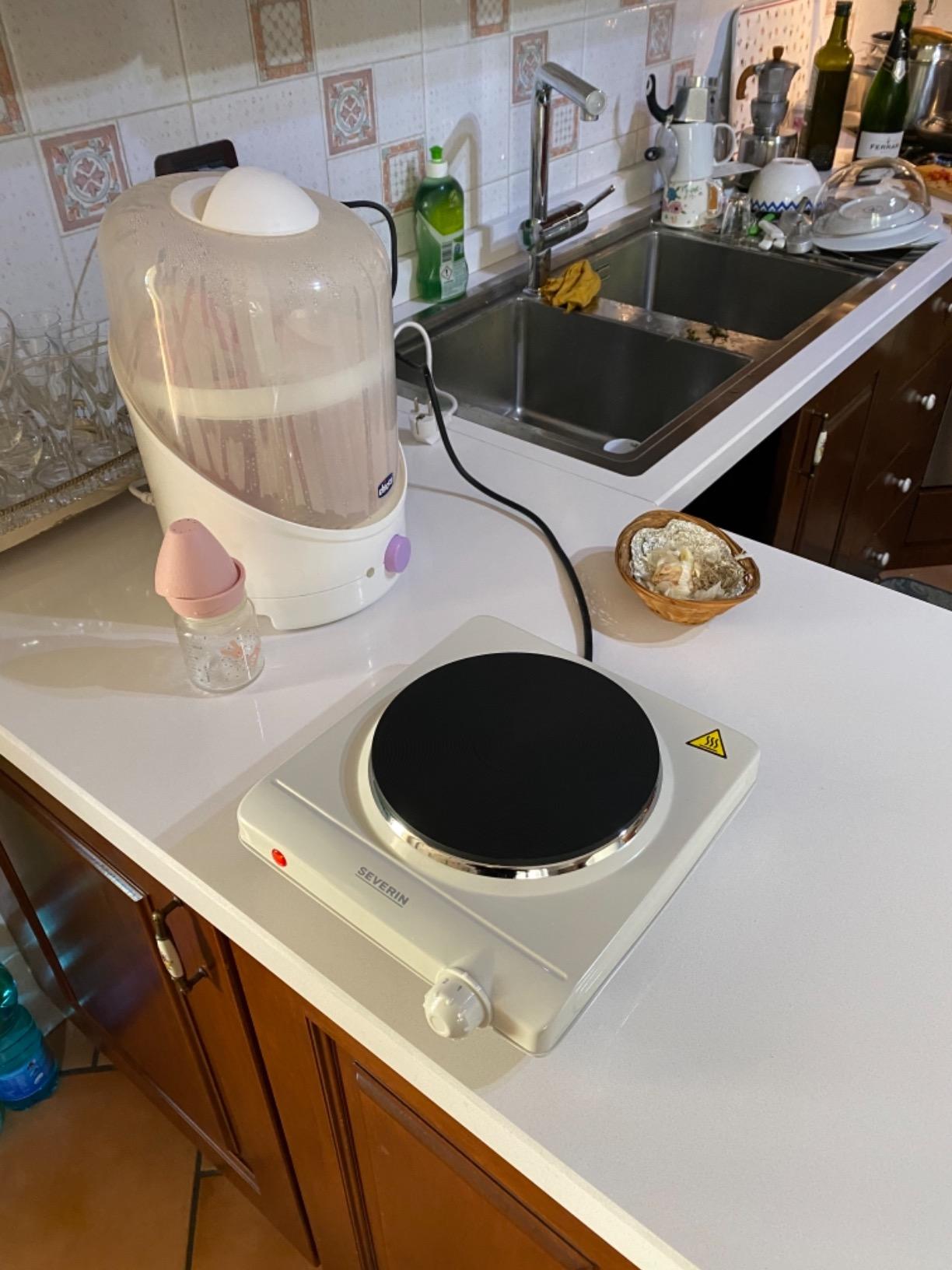 Severin DK 1091 fornello elettrico bianco 1500 W 18 cm