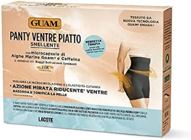 Guam Panty Ventre Piatto Nero XS-S con Alghe e Caffeina