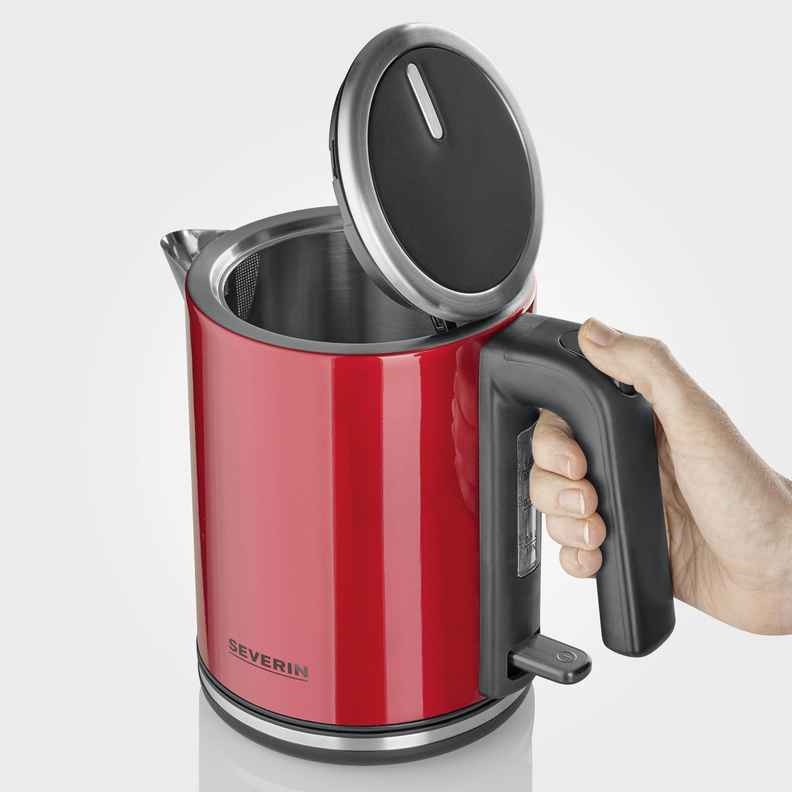 Severin WK 3427 bollitore elettrico rosso acciaio 2400W