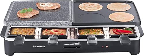 Severin RG 2341 Raclette Party Grill Nero 1500 W 8 Persone