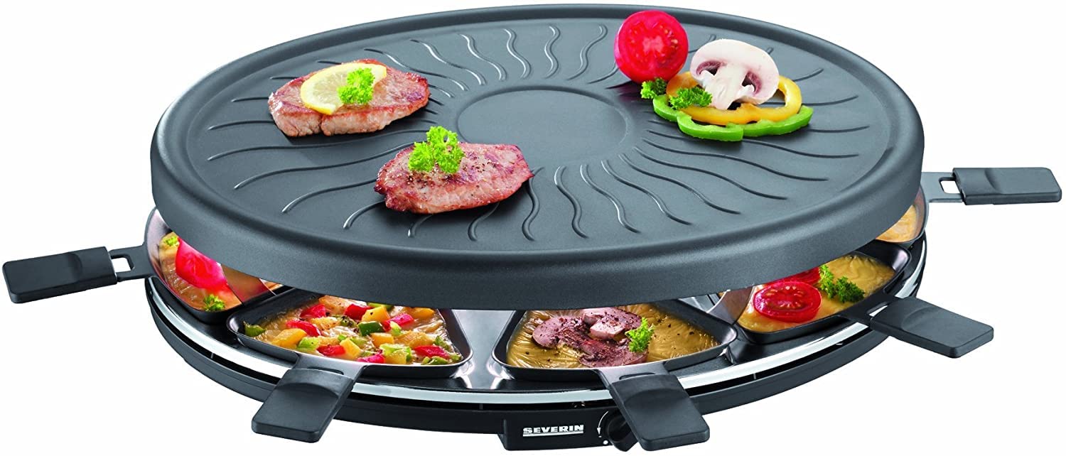 Severin RG 2681 raclette grill 8 persone 1100W nero