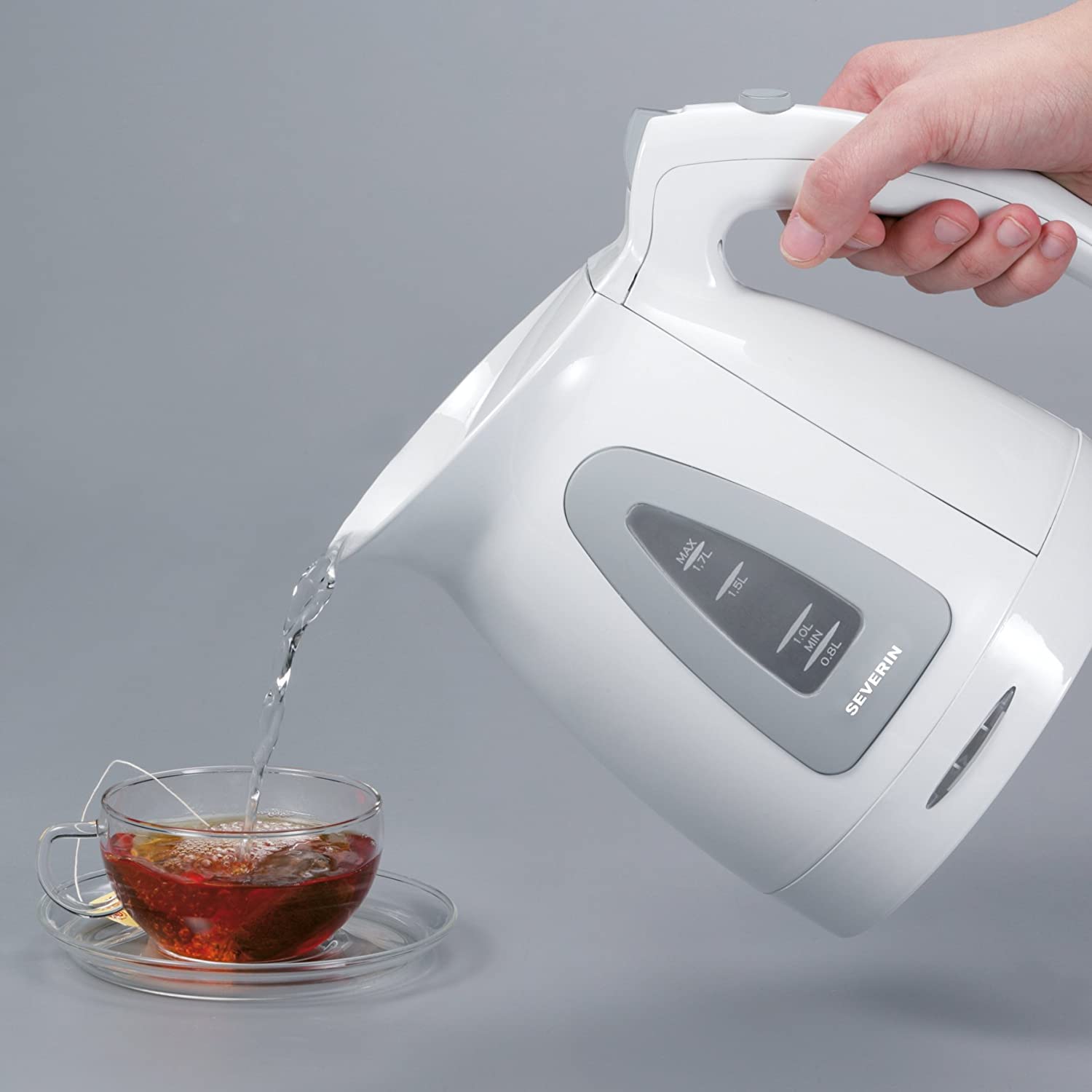 Severin WK 3312 bollitore elettrico 1,7 L bianco-grigio 3000W