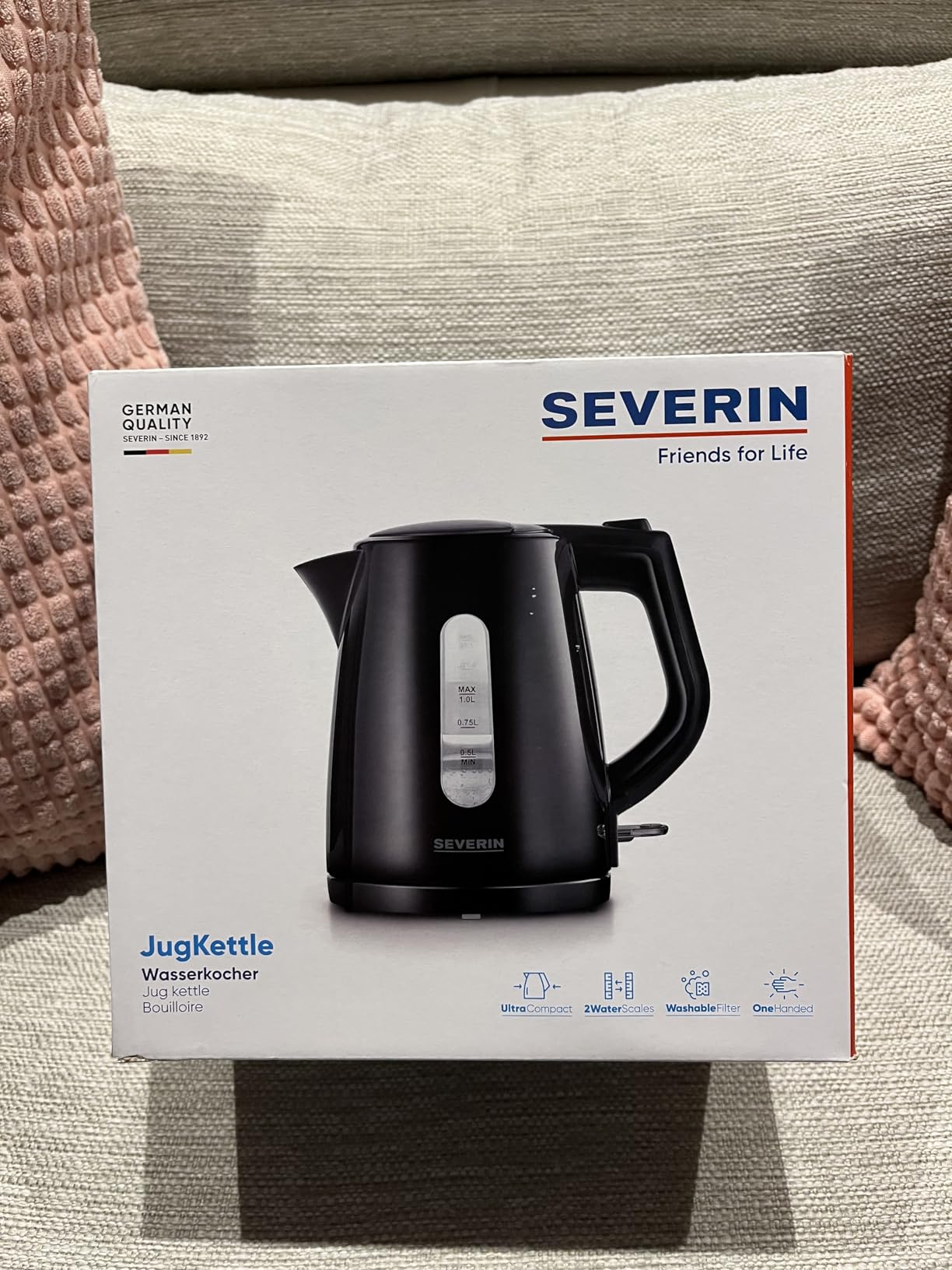 Severin WK 3411 Bollitore Elettrico 1 L Bianco filtro