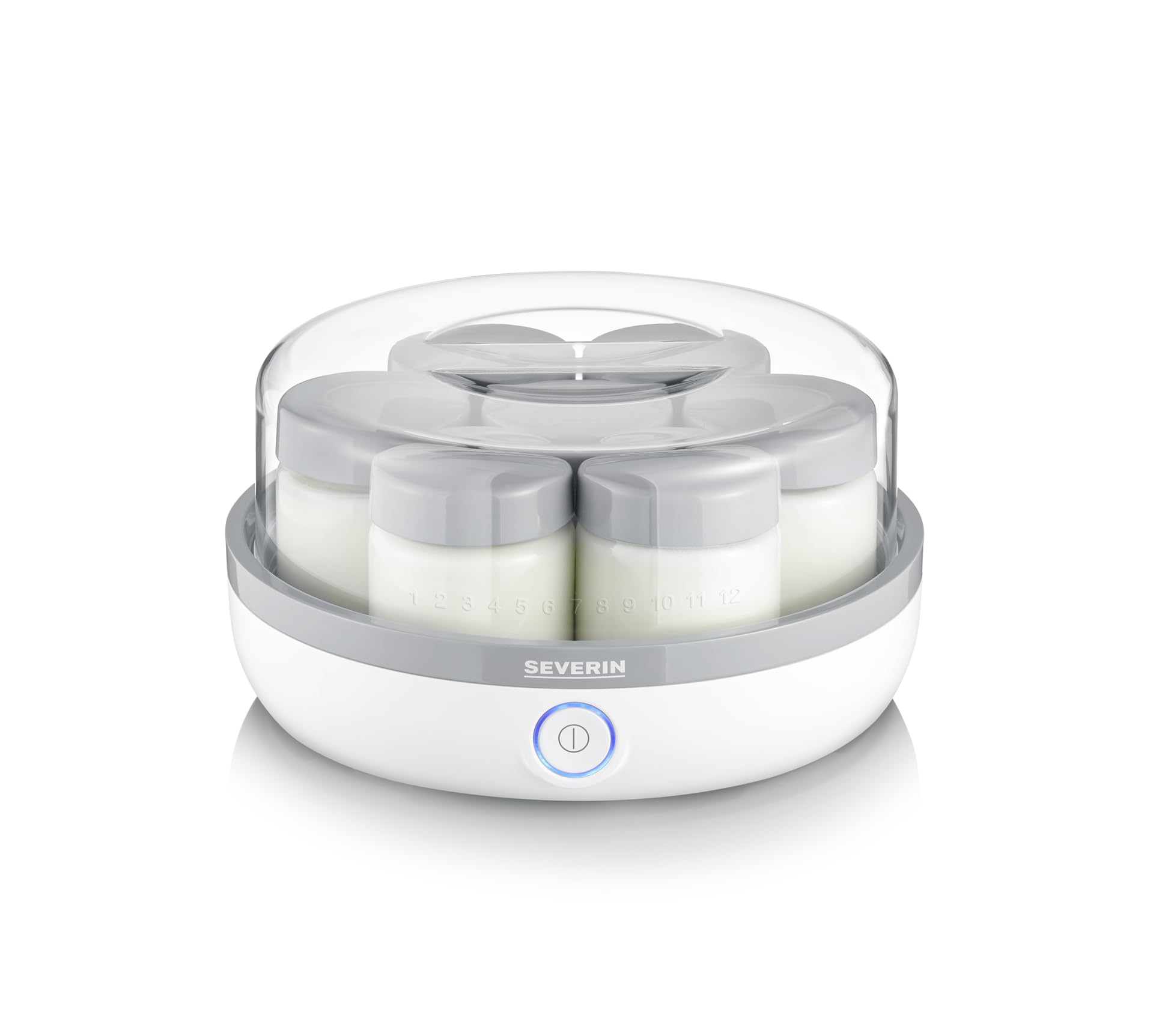 Severin JG 3521 Yogurtiera 7 Vasetti Vetro Display LED Nero