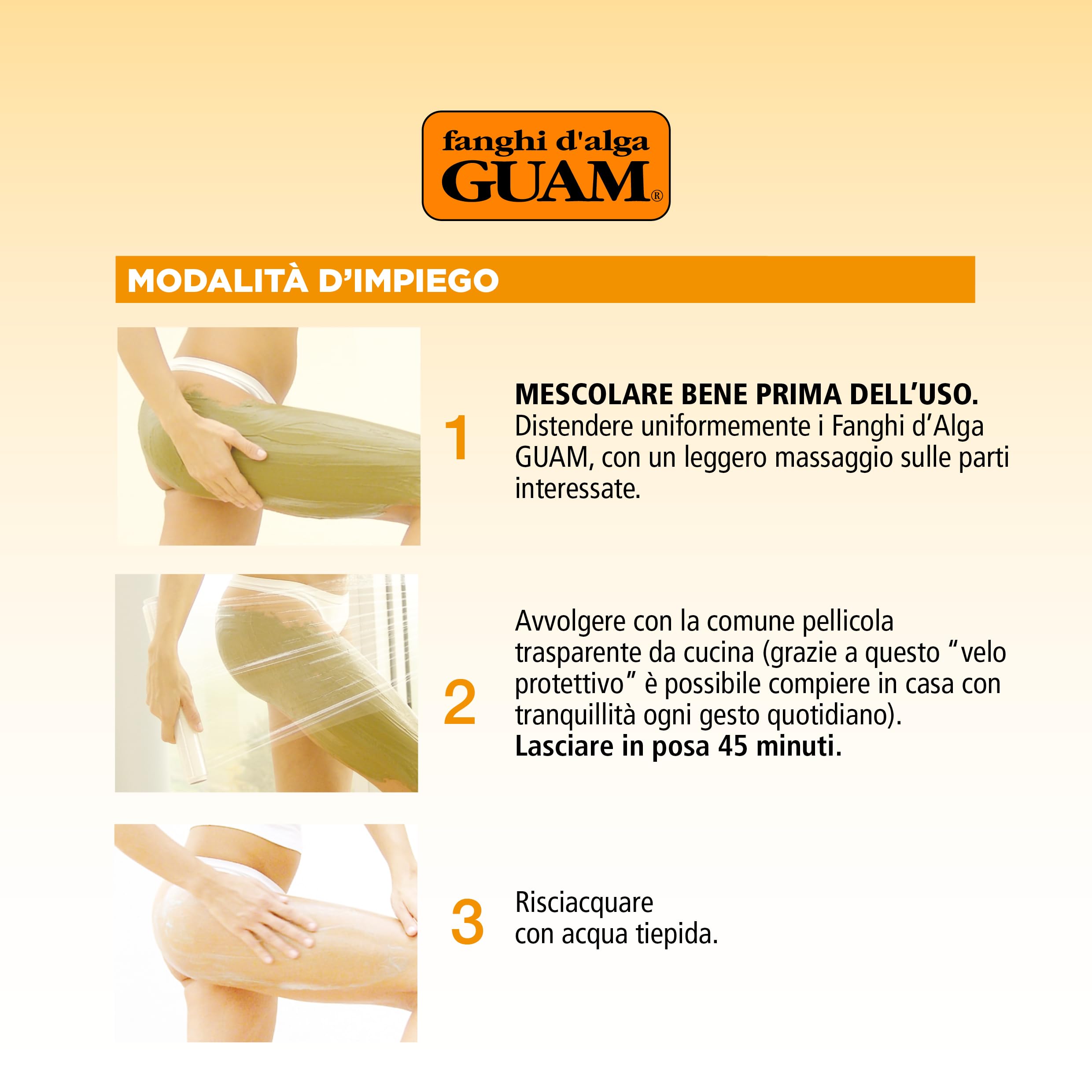 Guam Tourmaline FIR Fango Corpo 1 kg Anticellulite Effetto Caldo