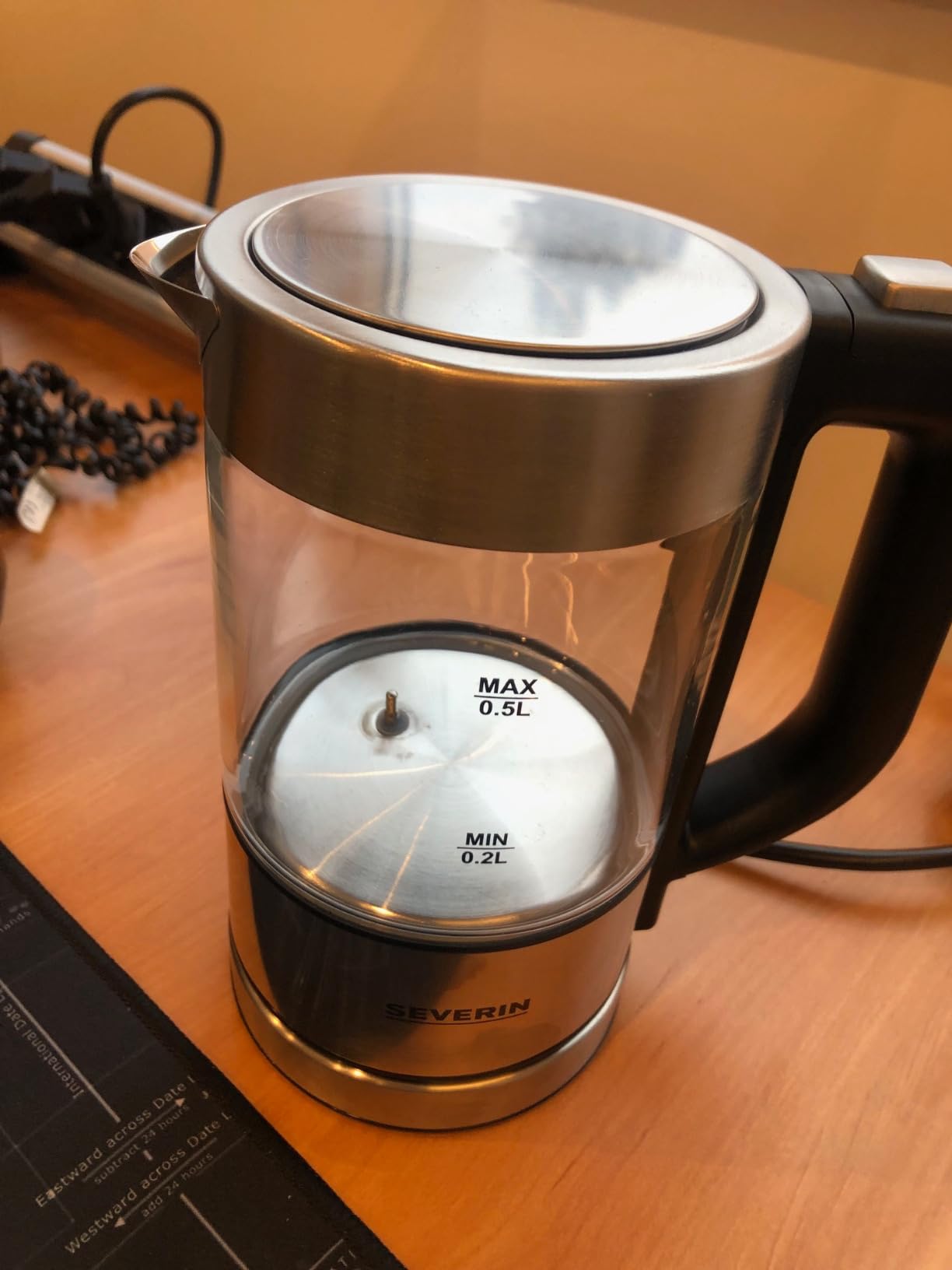 Severin WK 3458 Bollitore Vetro 0,5 L Temperatura Regolabile