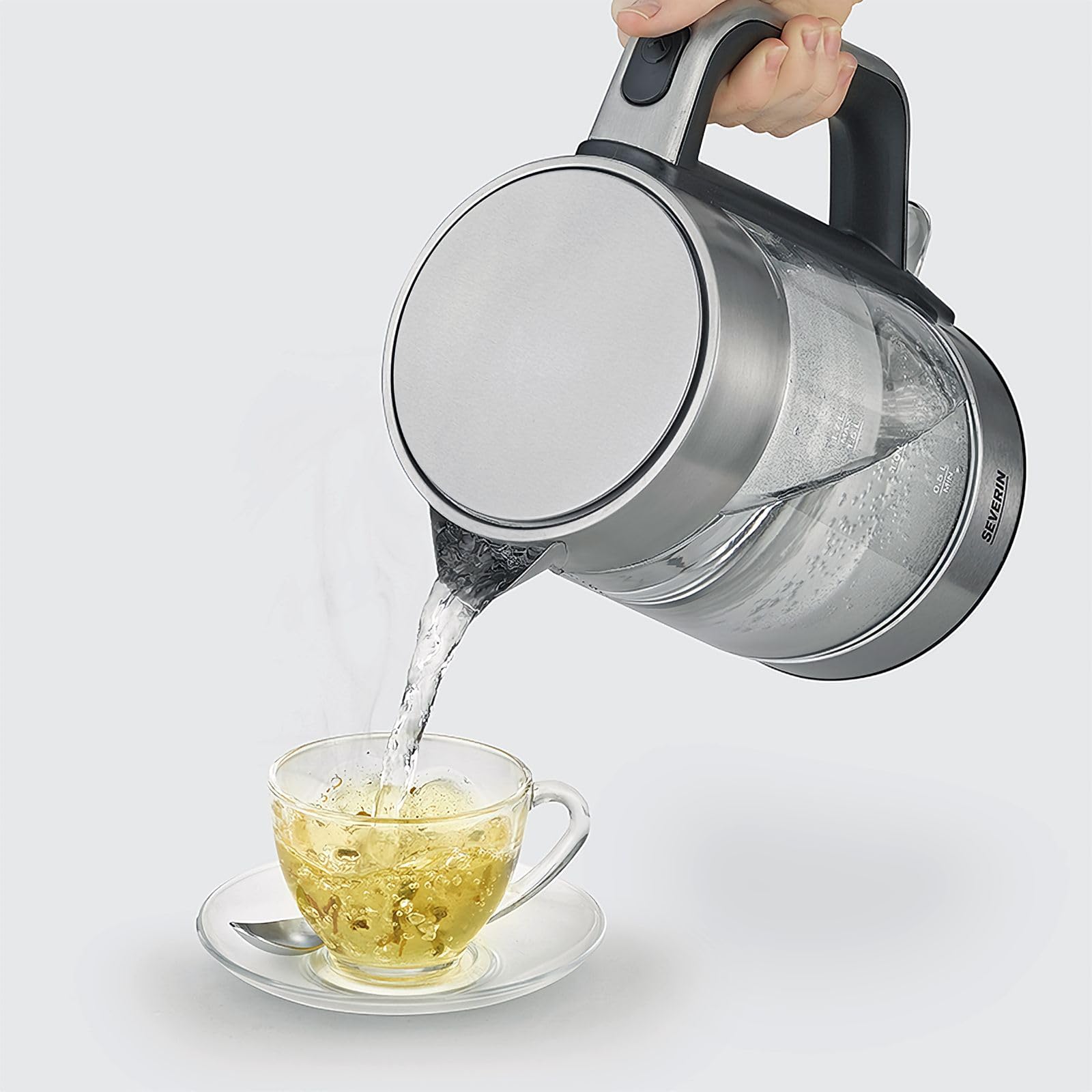 Severin WK 3420 Bollitore Vetro 1,7 L 2200 W Look Retrò