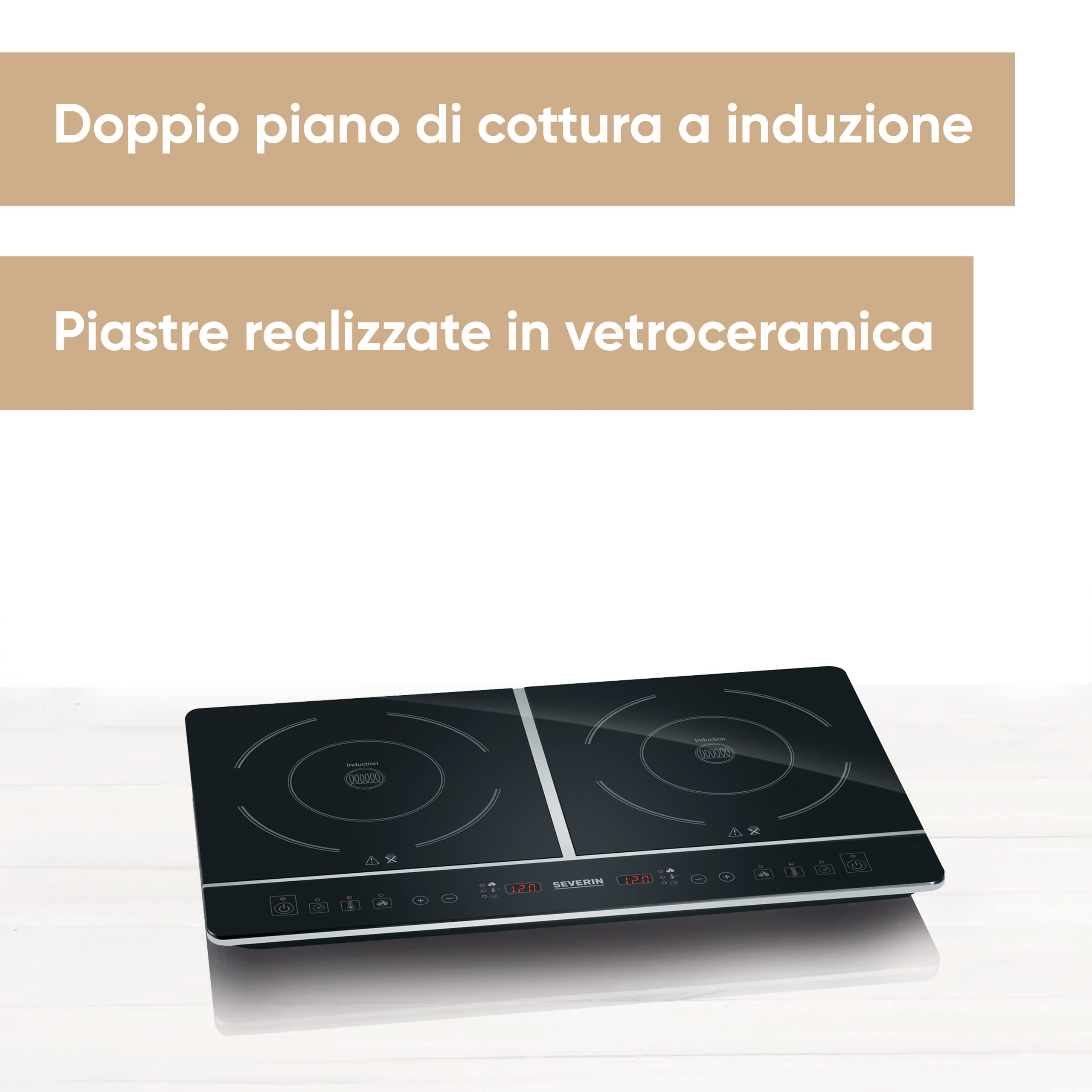 Severin DK 1031 Piastra Induzione Doppia 3400 W Touch