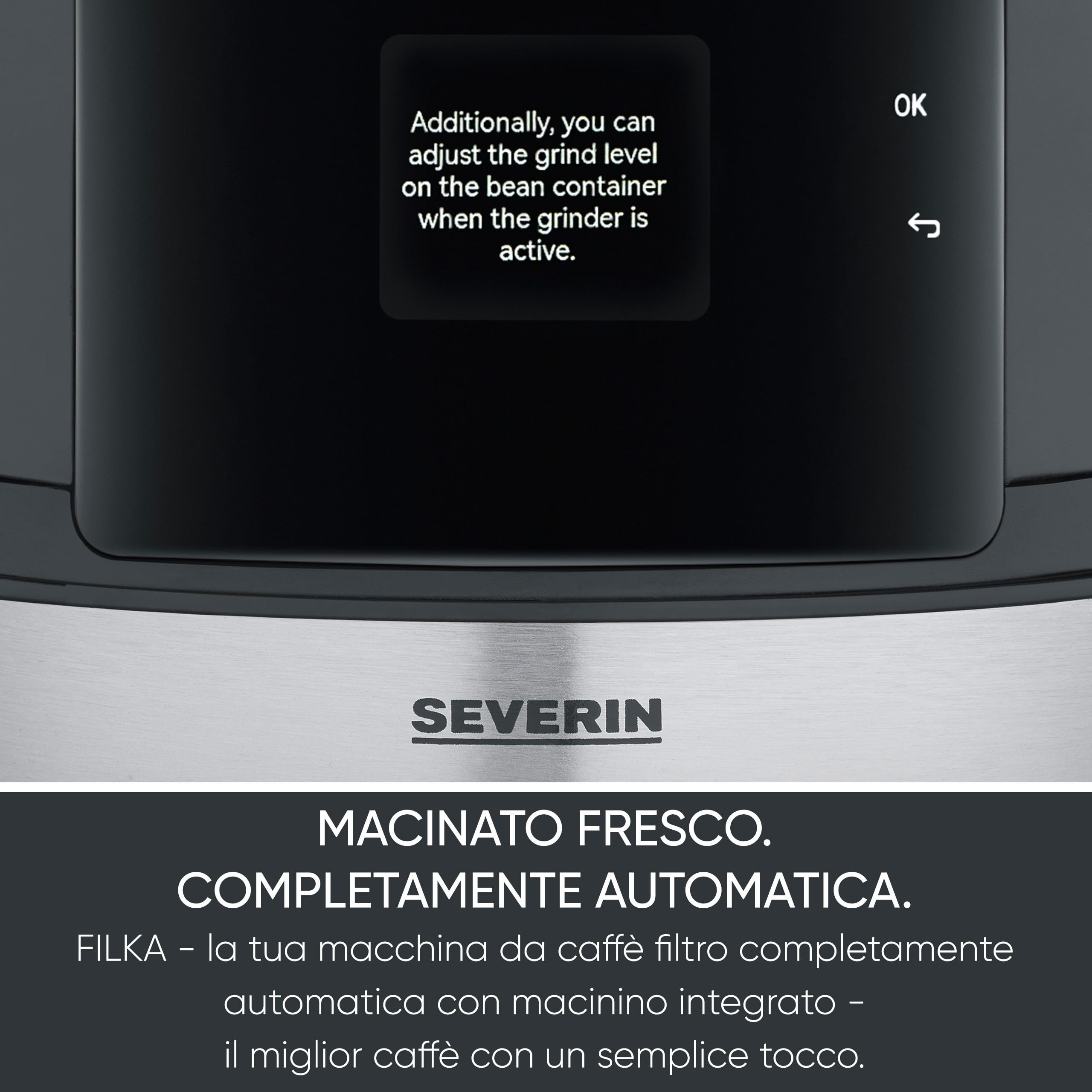 Severin FILKA KA 9694 caffettiera filtro caraffa vetro macinino