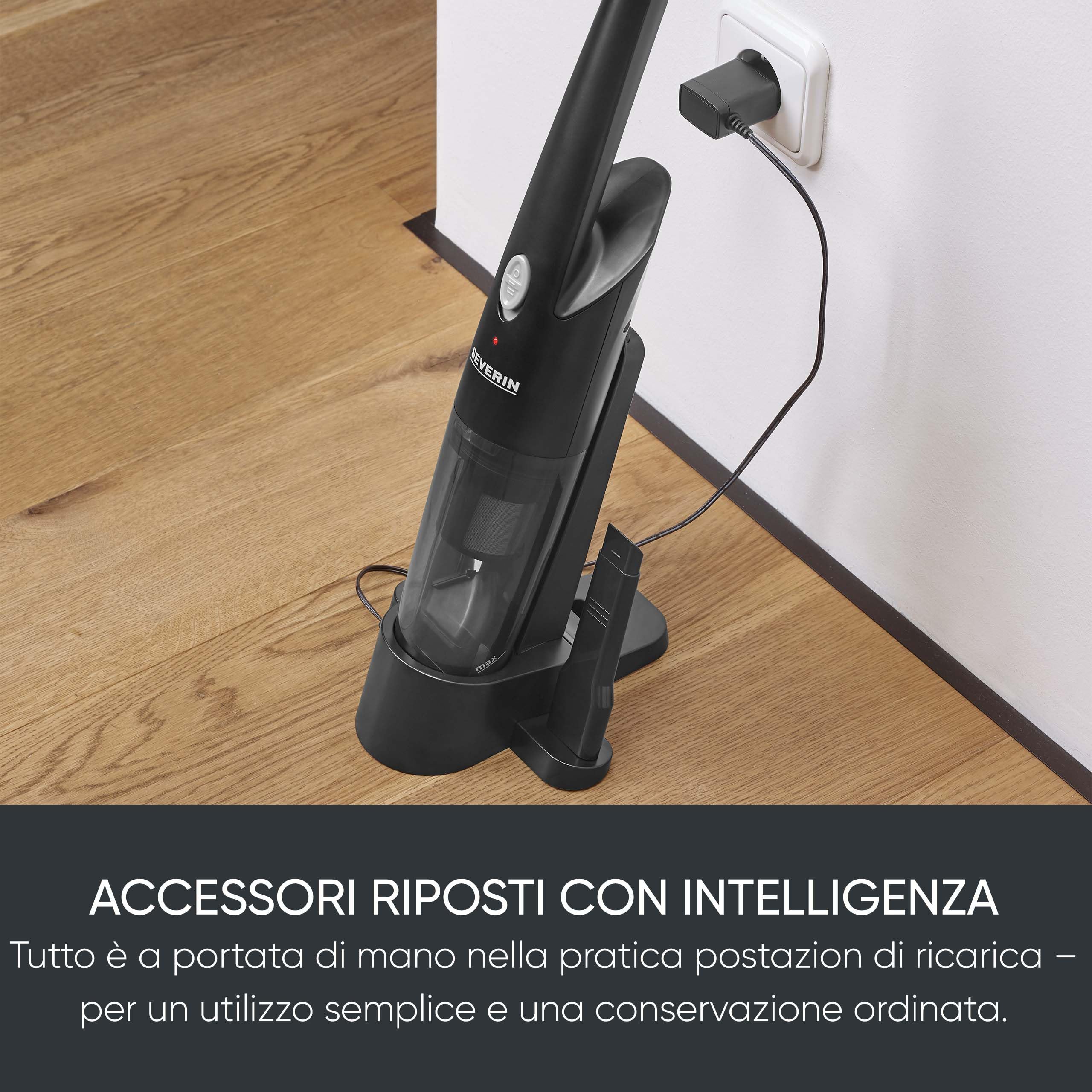 Severin Pulizia HV 7132 aspirapolvere portatile 3in1 nero