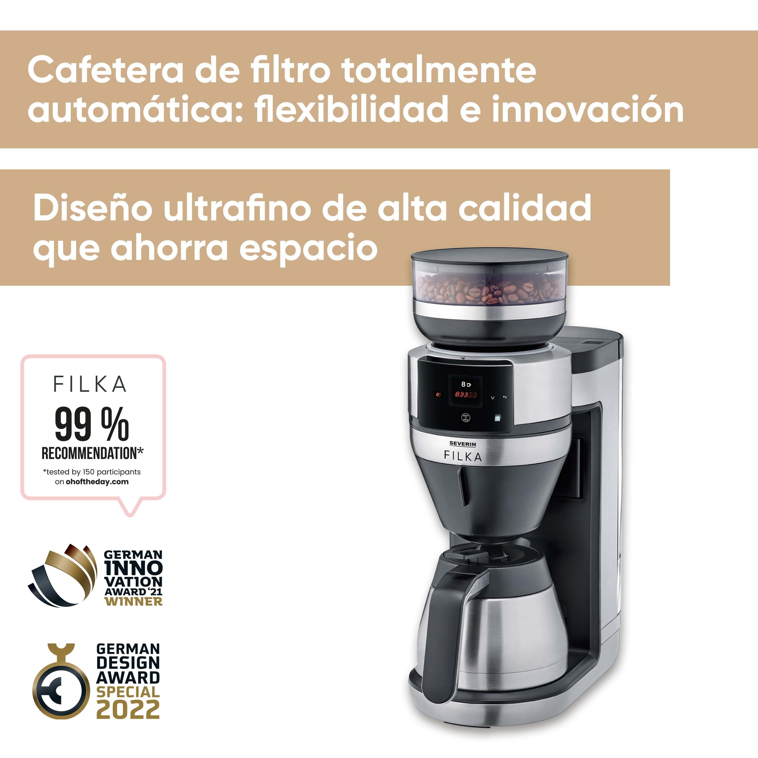 Severin Filka 4853 macchina caffè filtro nero termica