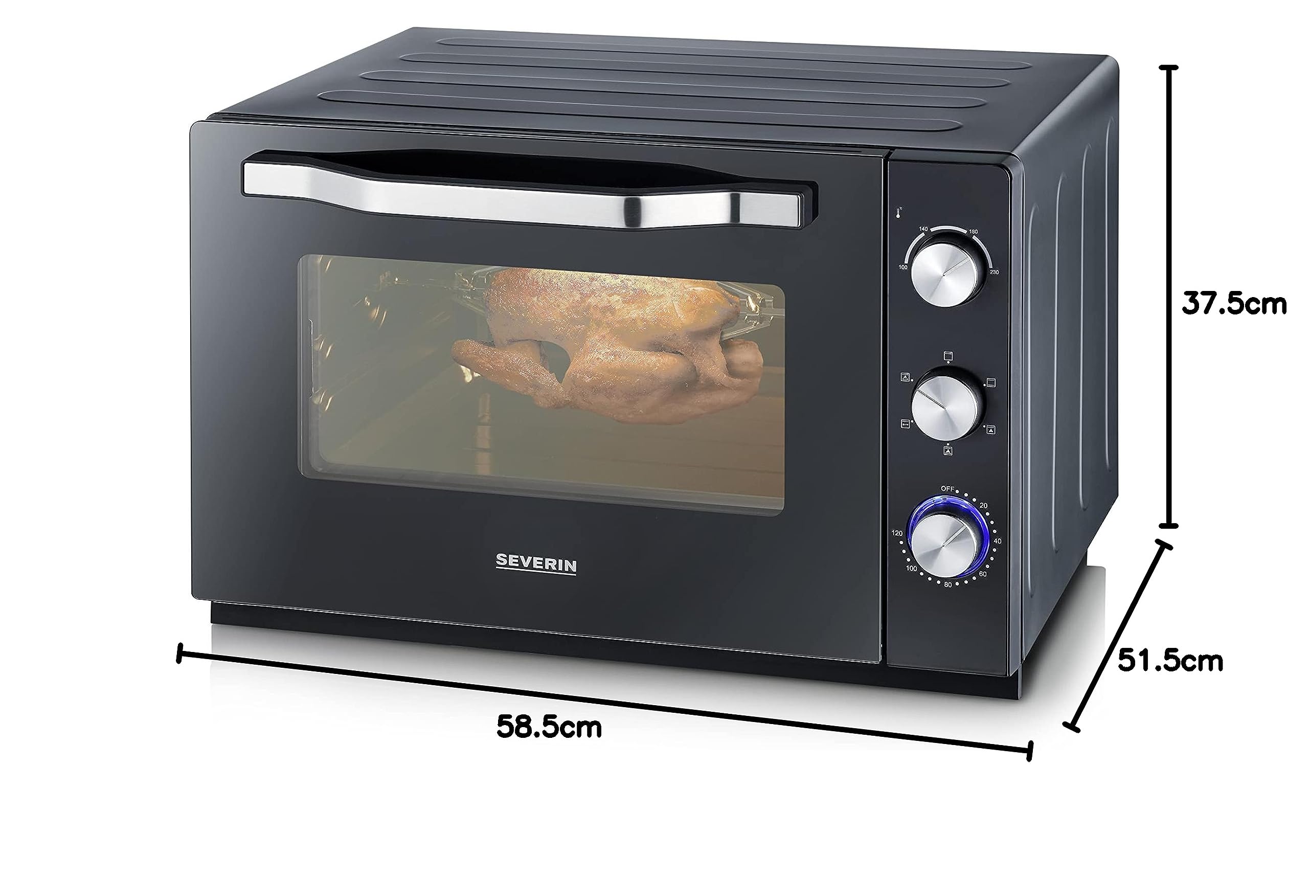 Severin Forni e microonde TO 2073 forno elettrico XXL 60L nero