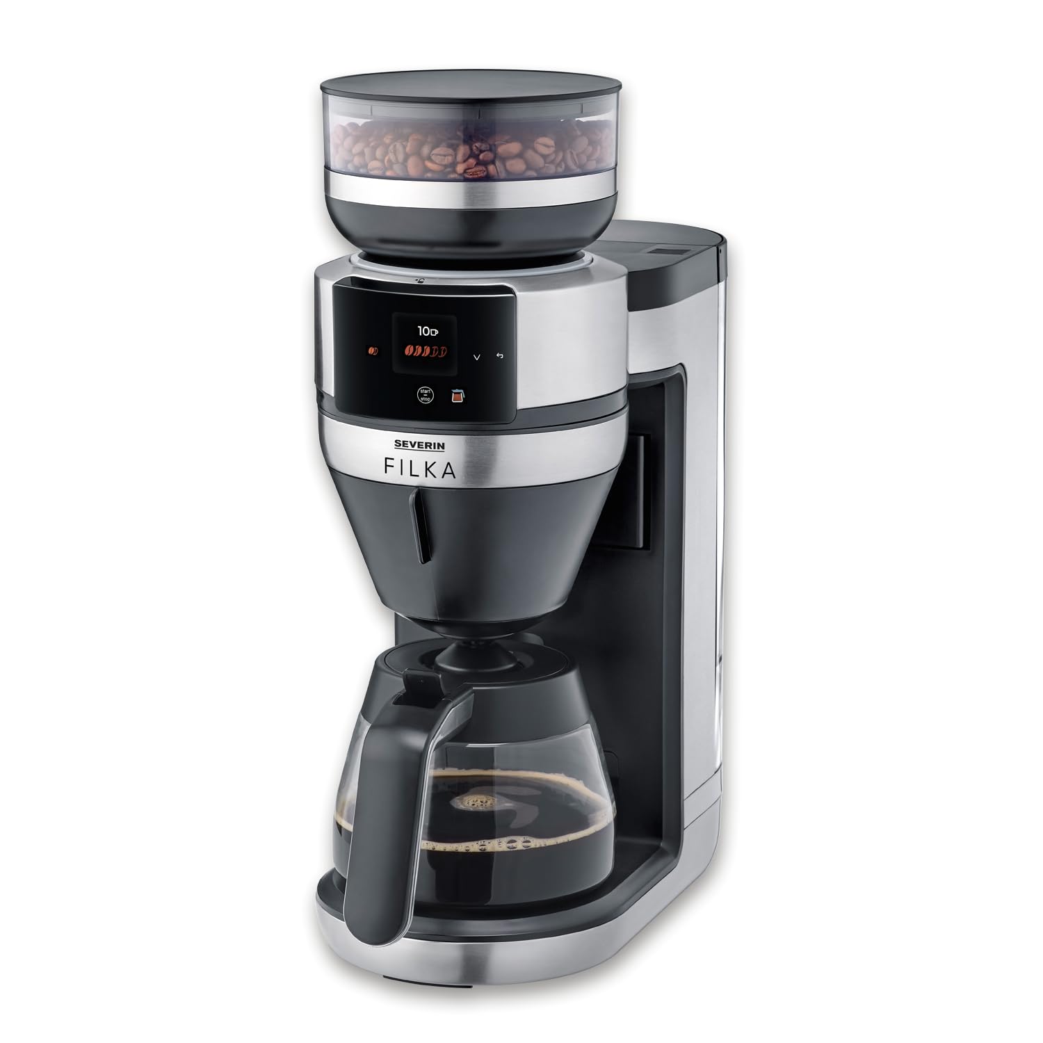 Severin Filka KA 4852 macchina caffè filtro con macinino nero
