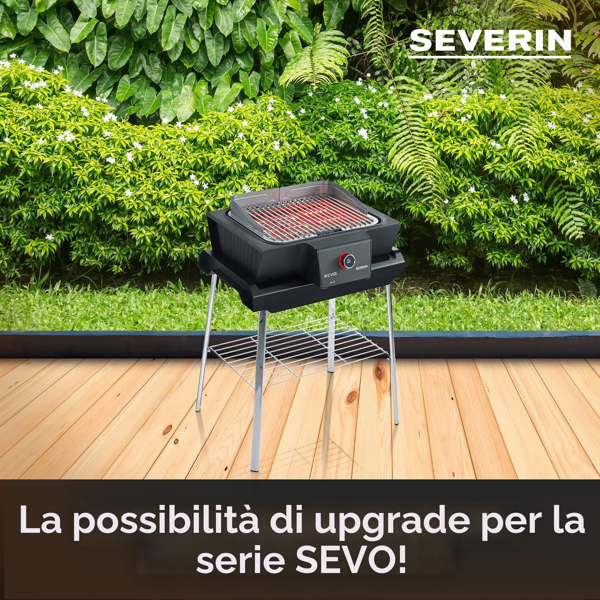 Severin Sevo Smart Control kit barbecue elettrico nero