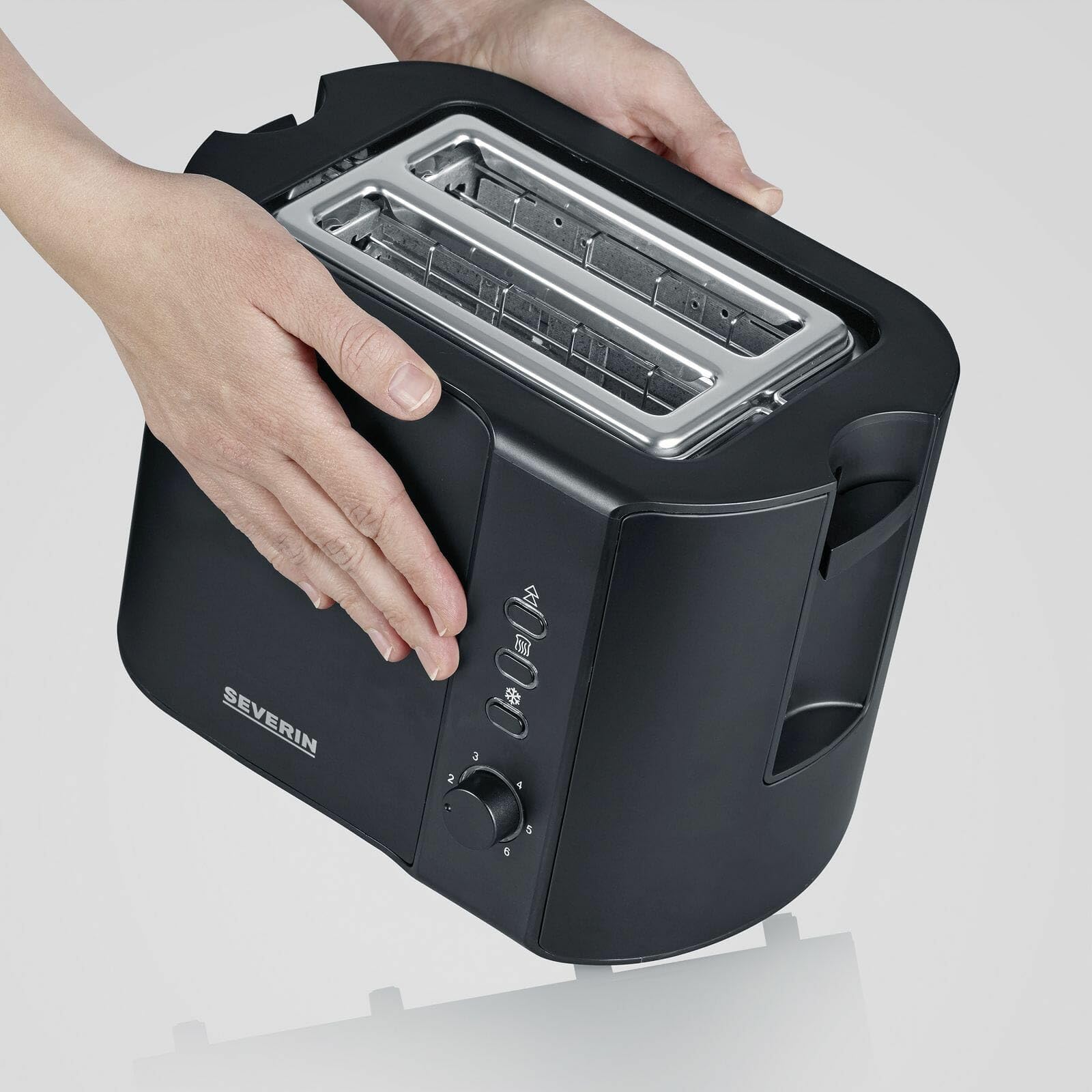 Severin 9552 tostapane 800 W nero opaco 2 fette