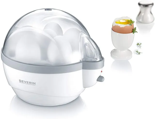 Severin EK 3051 cuociuova 6 uova bianco-grigio 400W