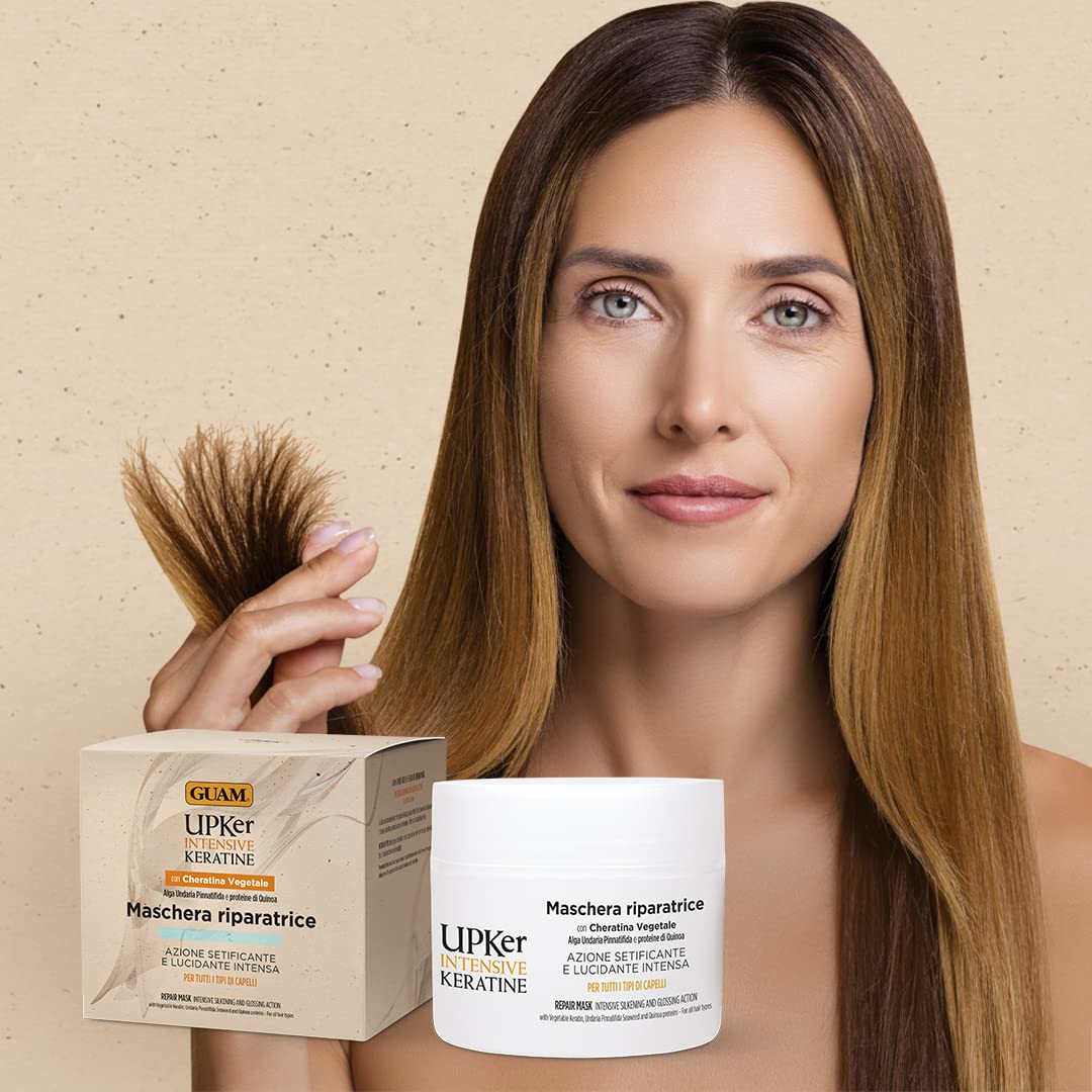 Guam Upker Maschera Riparatrice Capelli Cheratina 200ml Lucidante