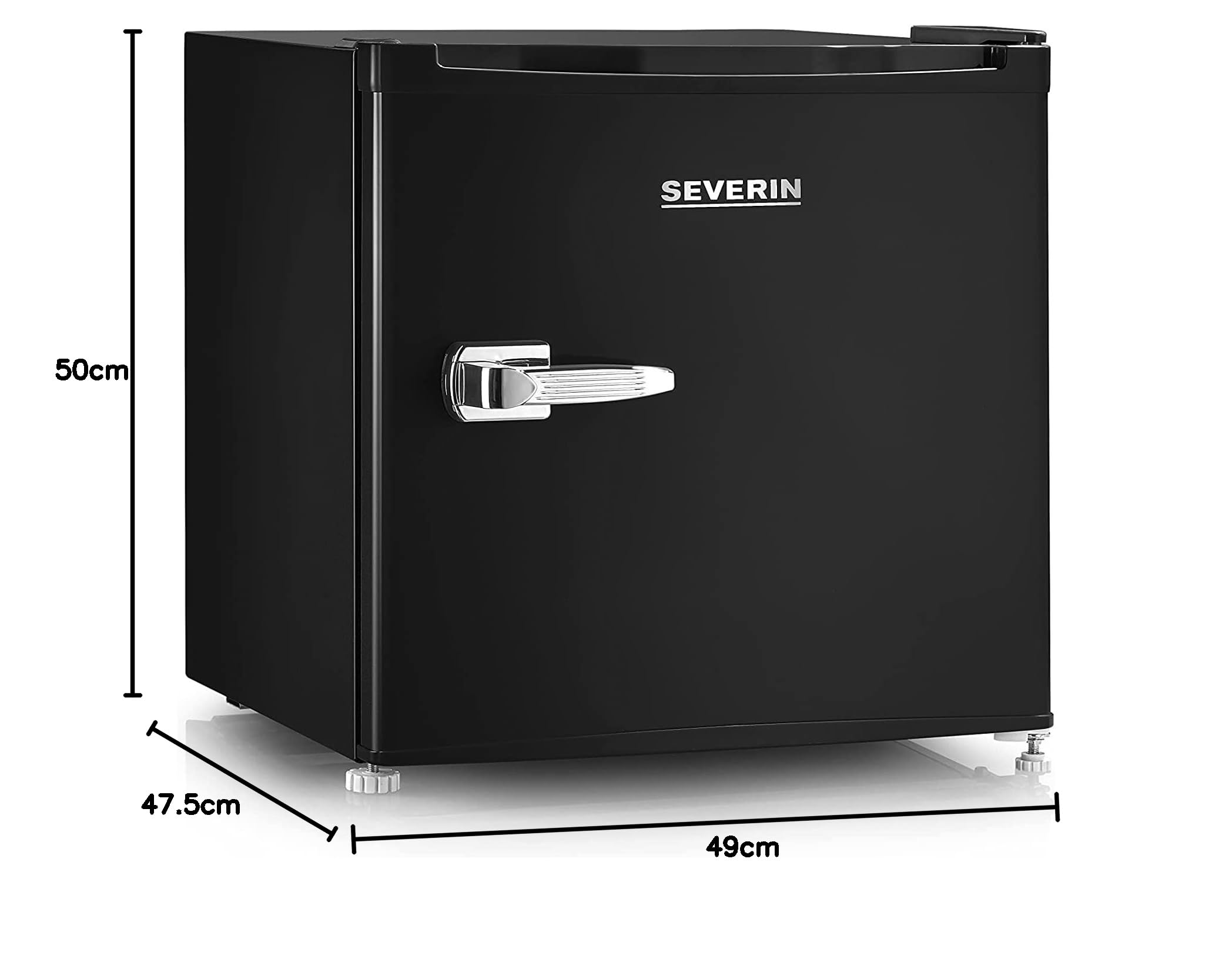 Severin GB 8880 mini frigo congelatore retrò nero 31 l