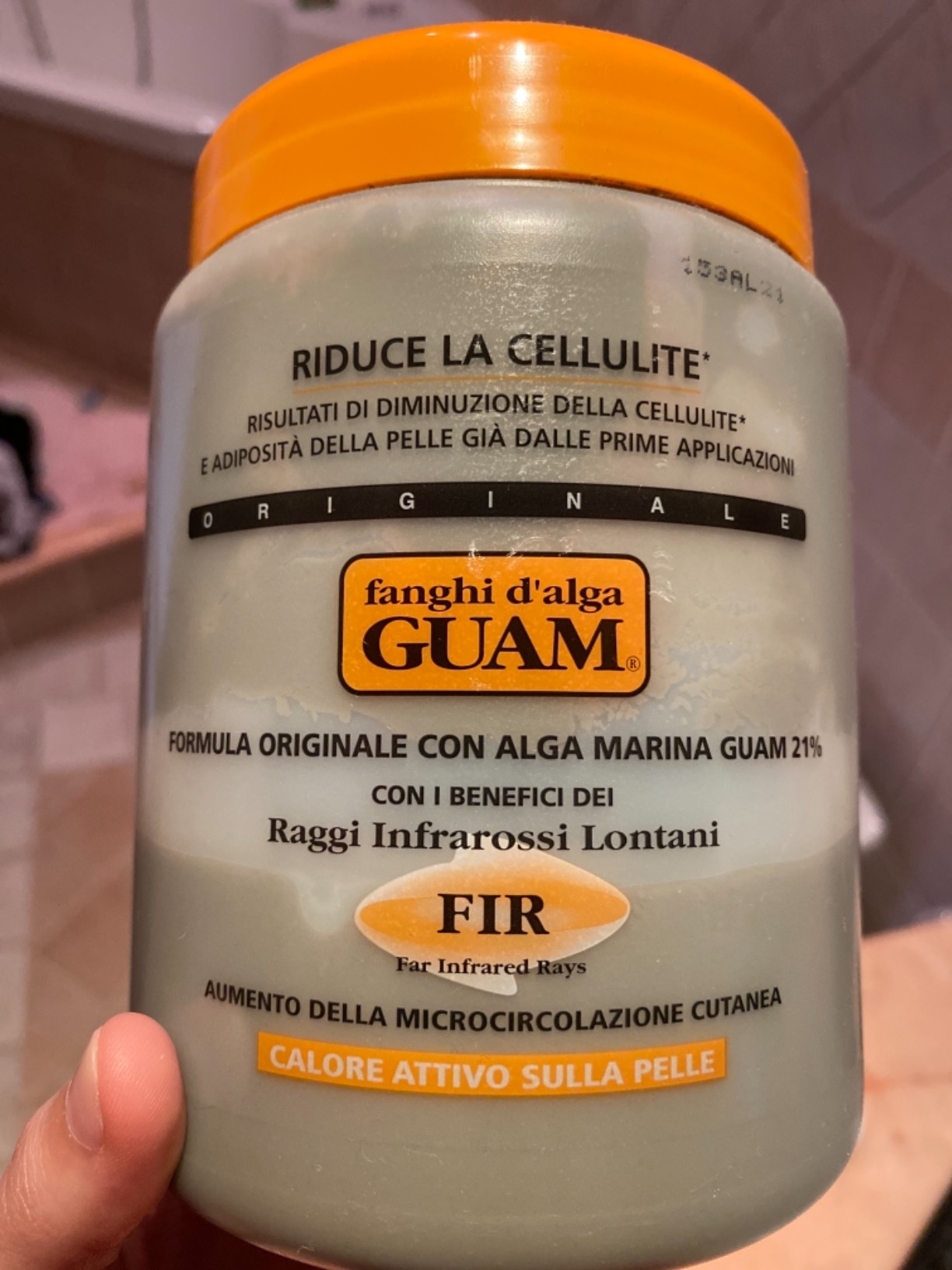 Guam Tourmaline FIR Fango Corpo 1 kg Anticellulite Effetto Caldo