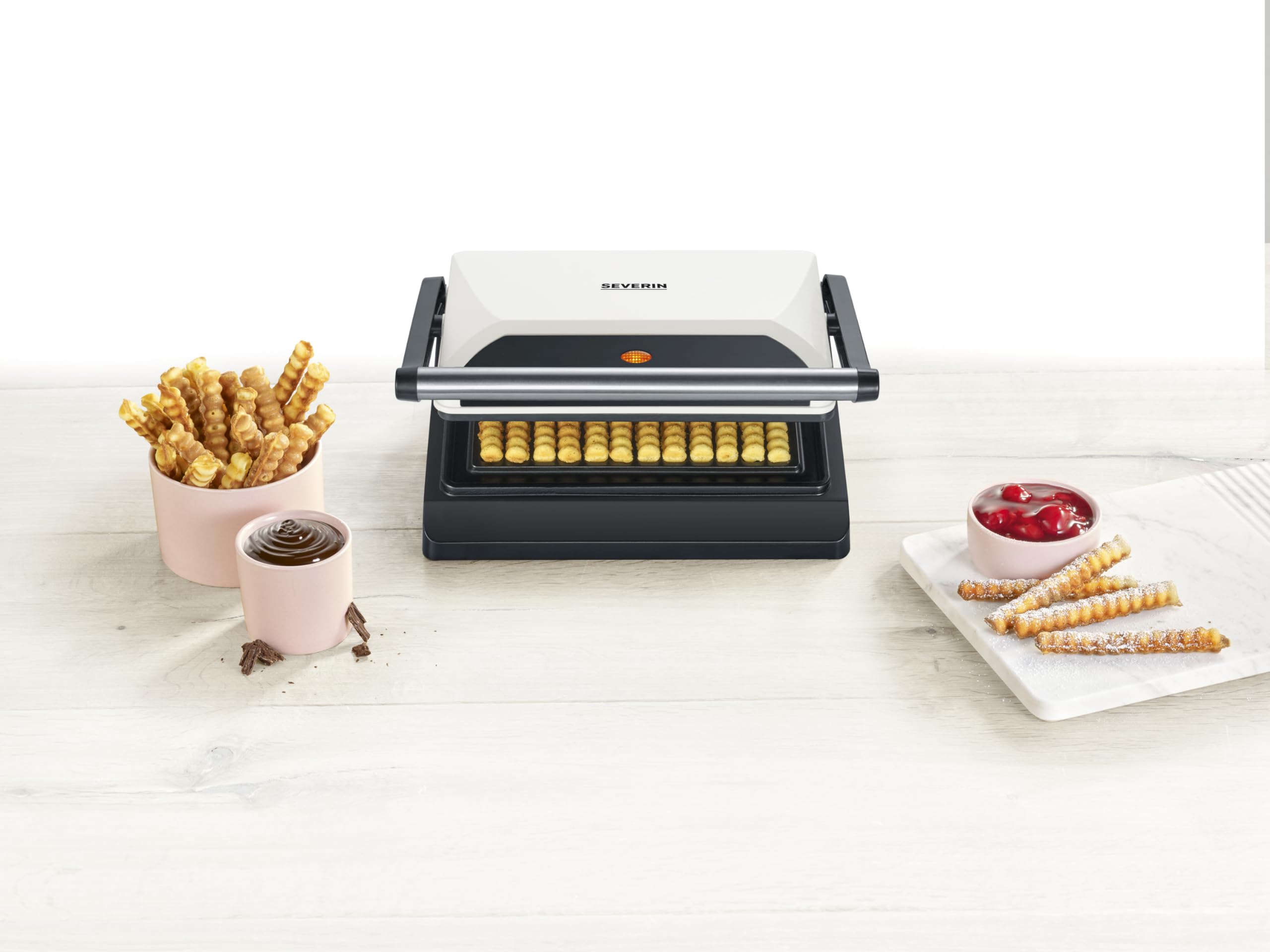 Severin WA 2114 Piastra Waffle Patatine 800 W Beige
