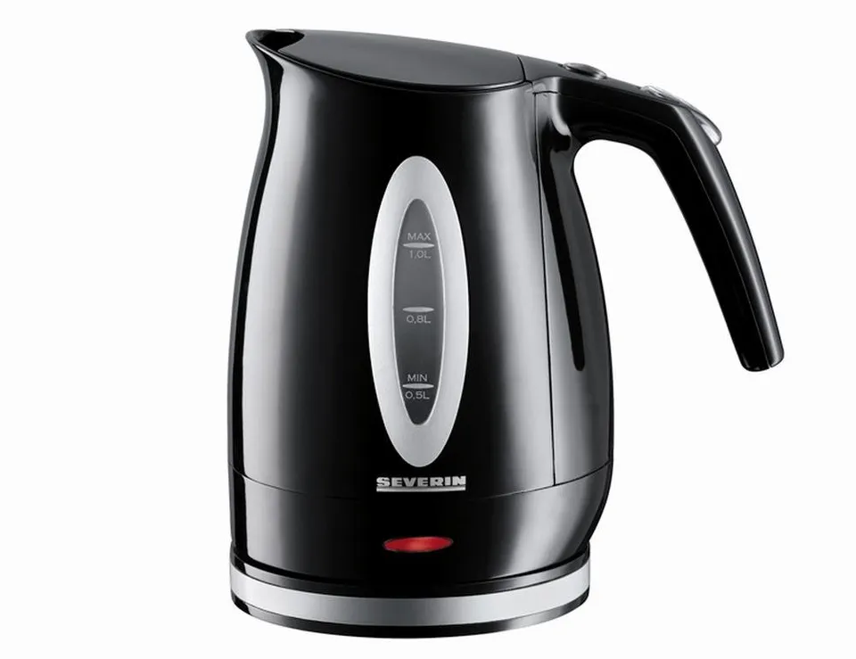 Severin WK 3374 Bollitore 1 L Nero Argento 1000 W