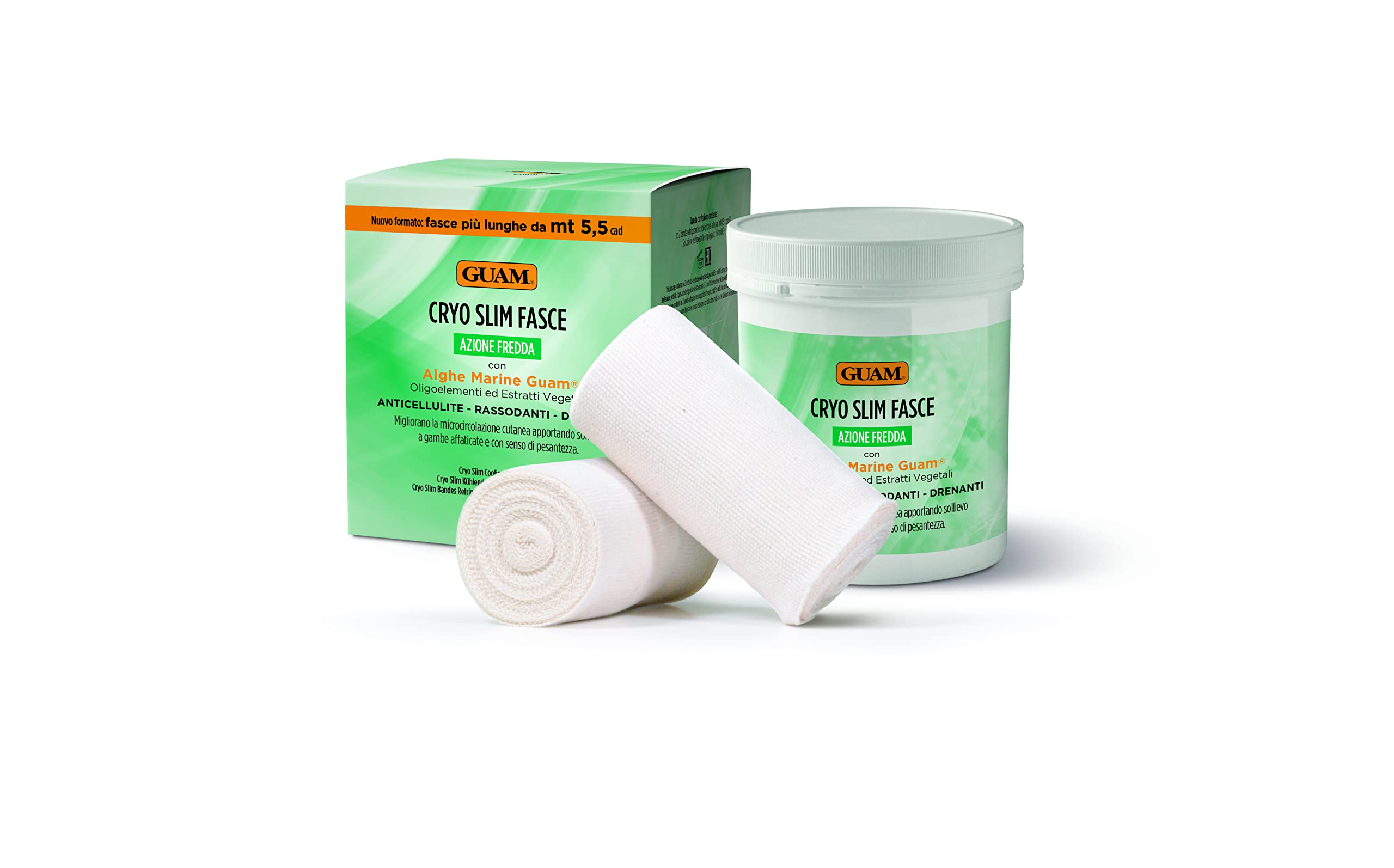 Guam Cryo Effetto Freddo fasce anticellulite 2 pezzi 5,5 m