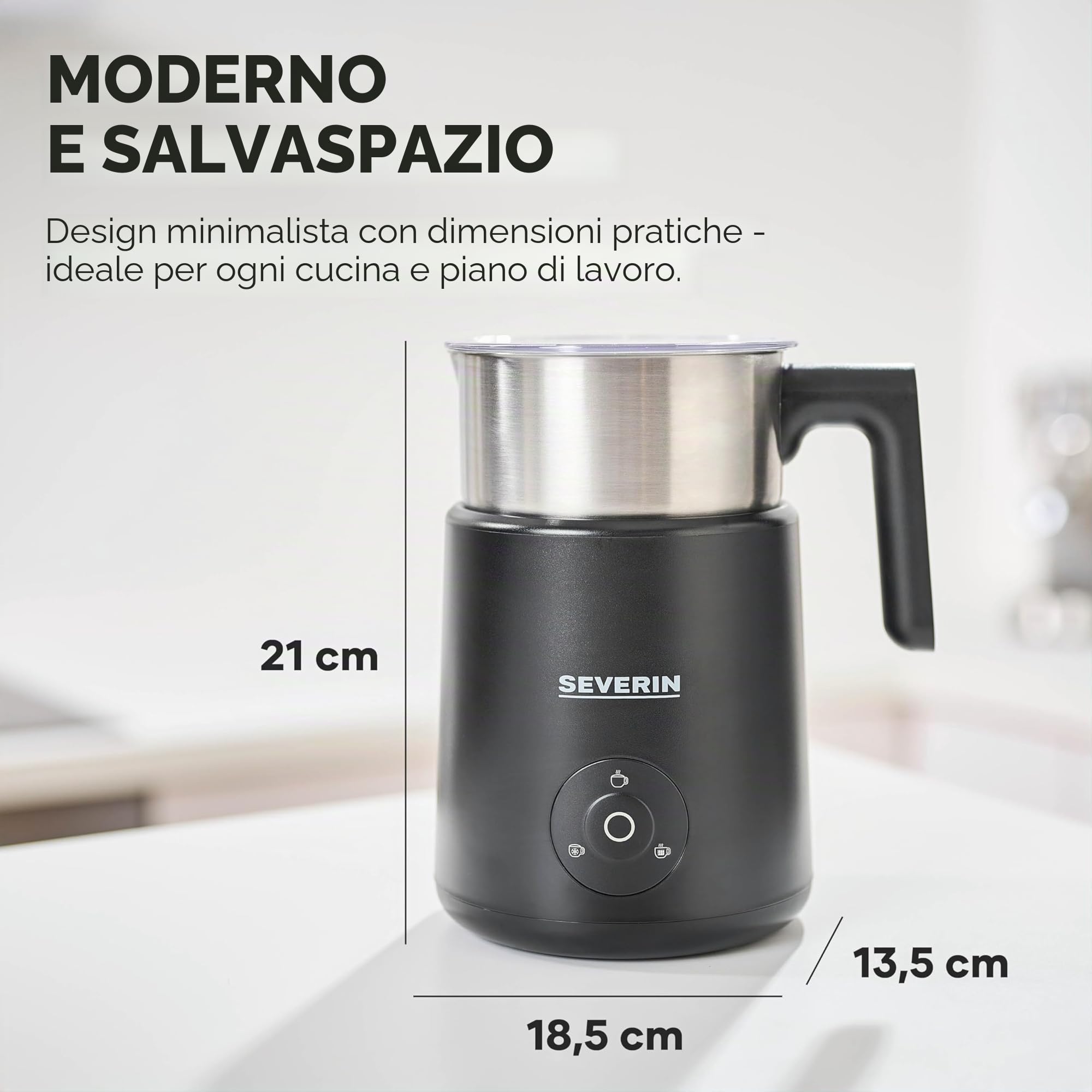 Severin SM 3579 Montalatte Induzione 400 ml Nero