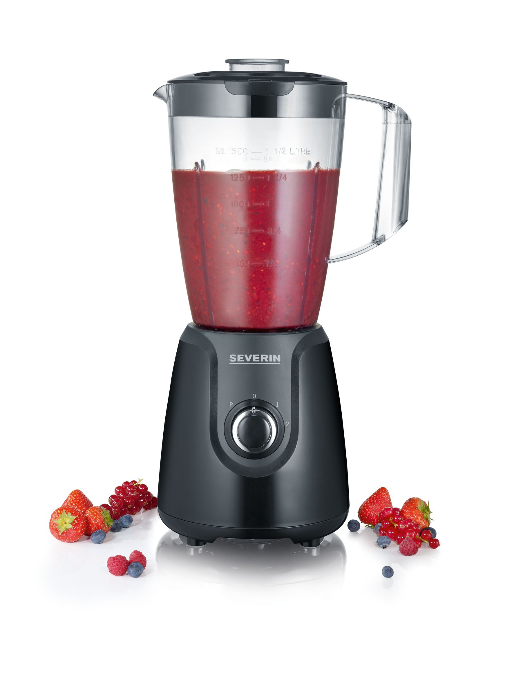 Severin SM 3707 frullatore nero 1,5L 600W tritan