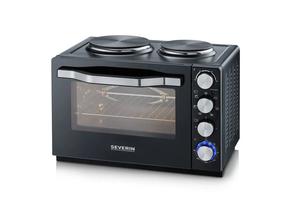 Severin TO 2065 Forno Elettrico 30 L con Piastre Nero