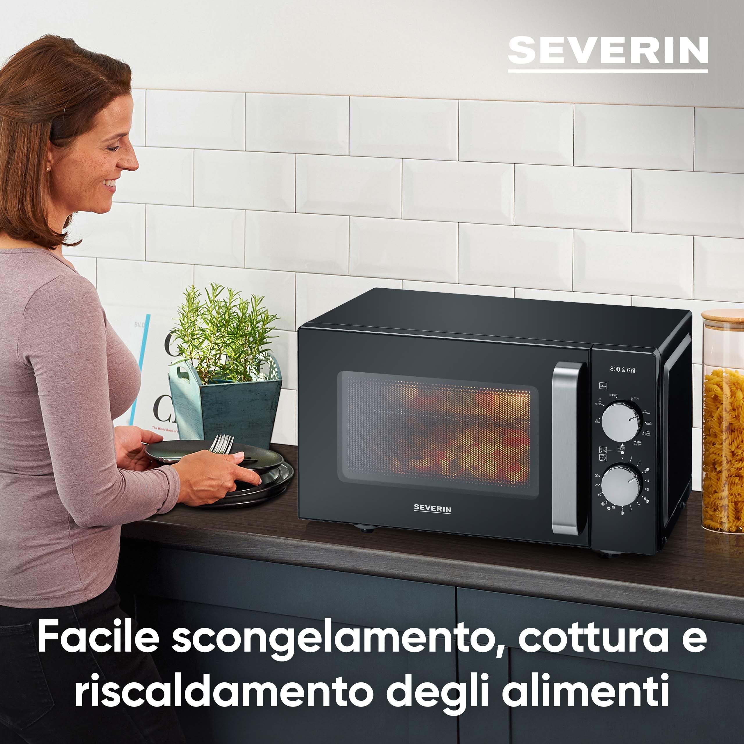 Severin MW 7761 Microonde 20 Litri Nero 800W