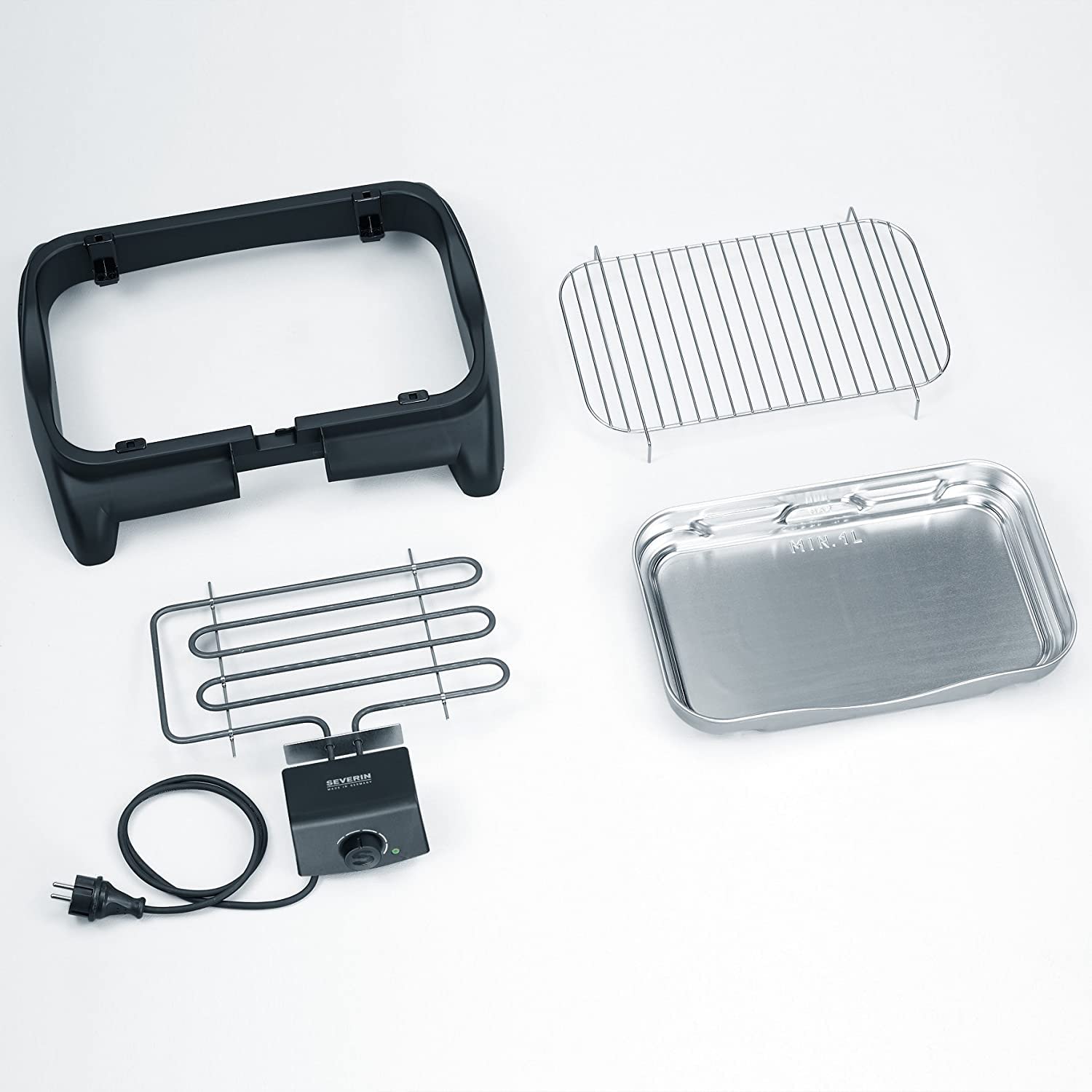 Severin PG 1511 Barbecue Grill Elettrico 2300W Nero da Tavolo