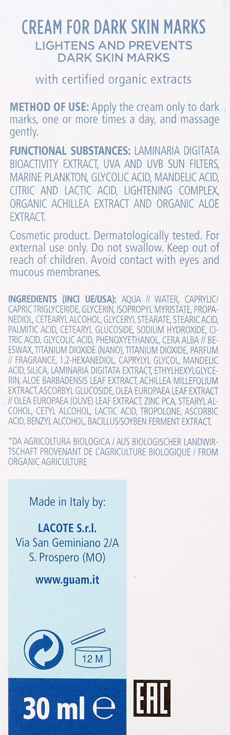 Guam Micro-Biocellulaire Crema Macchie Scure Viso 30 ml