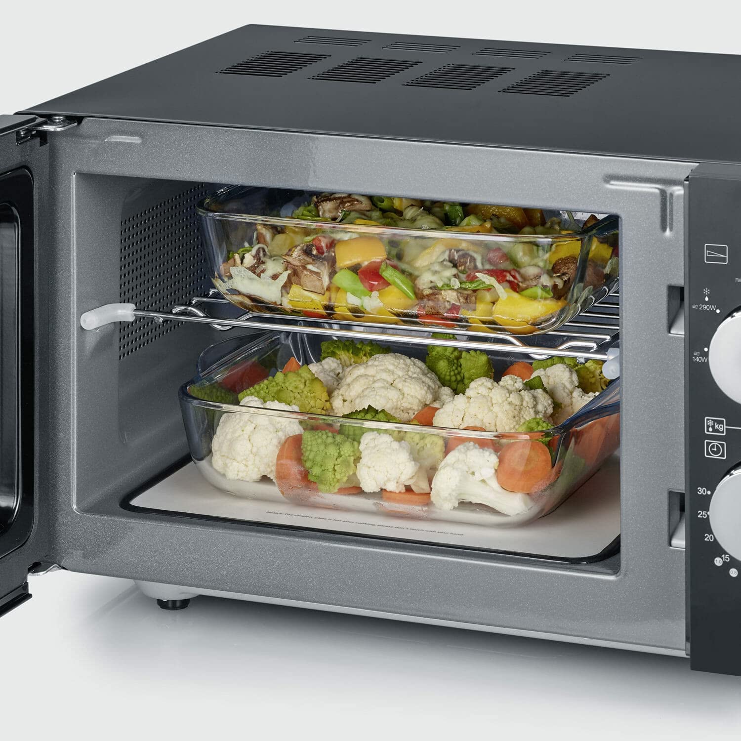 Severin MW 7762 Microonde Grill 20L 800W Nero/Inox