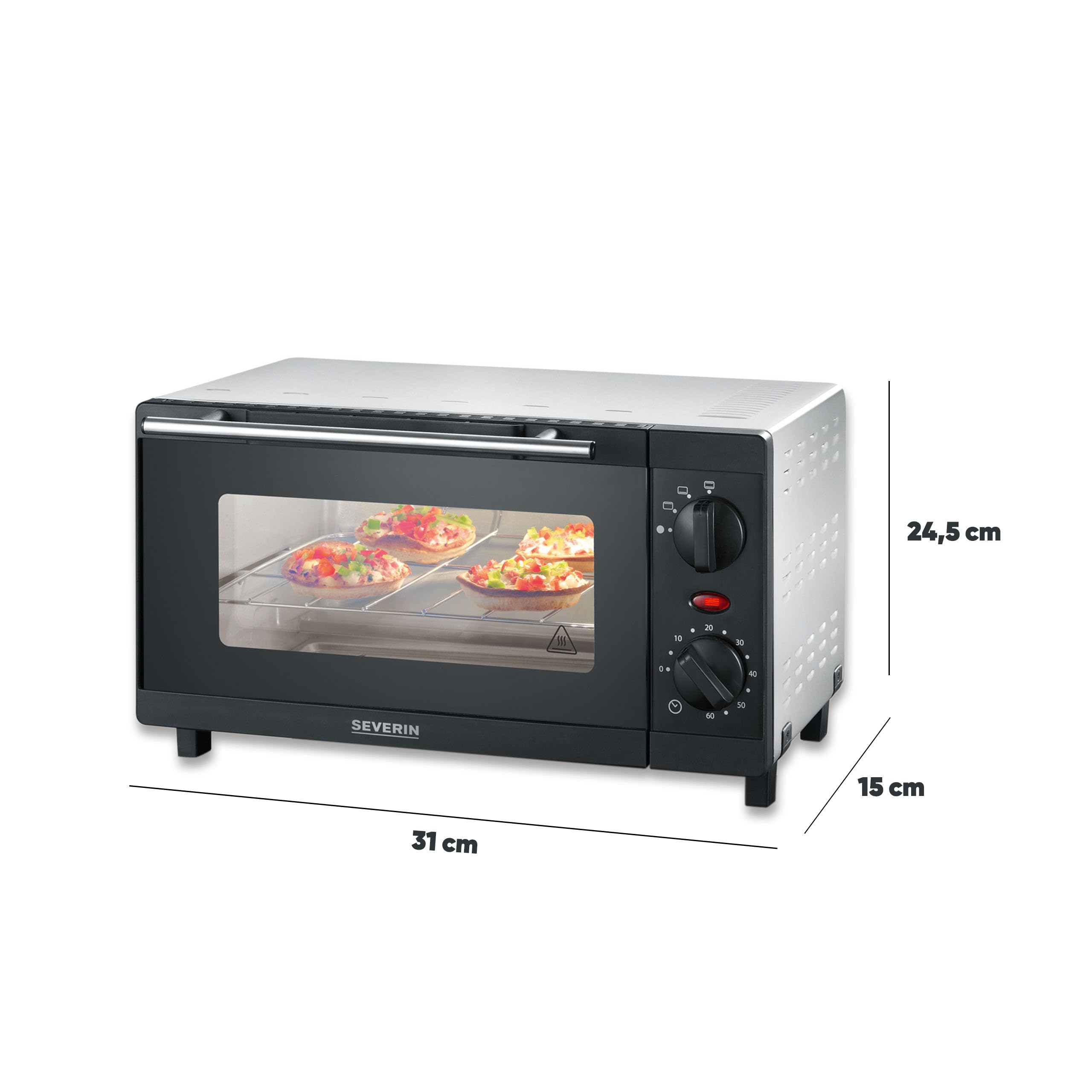 Severin TO 2052 Fornetto Elettrico 9 L Nero 800 W