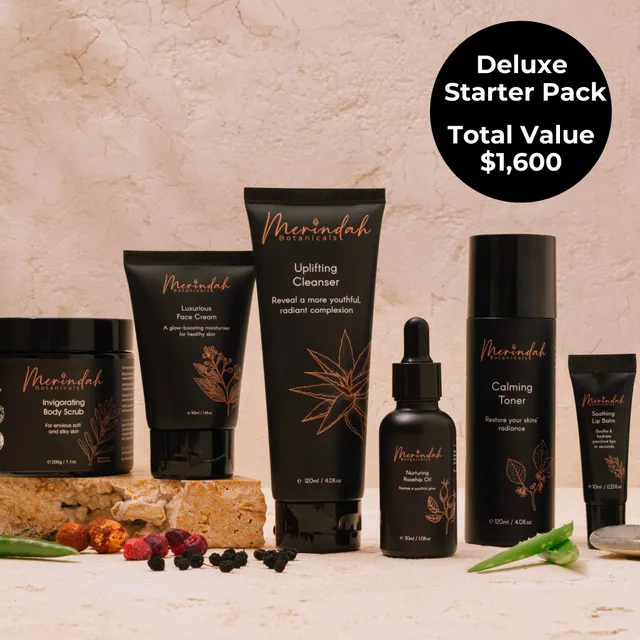Merindah Botanicals Intro Deluxe Pack Kit Viso Completo