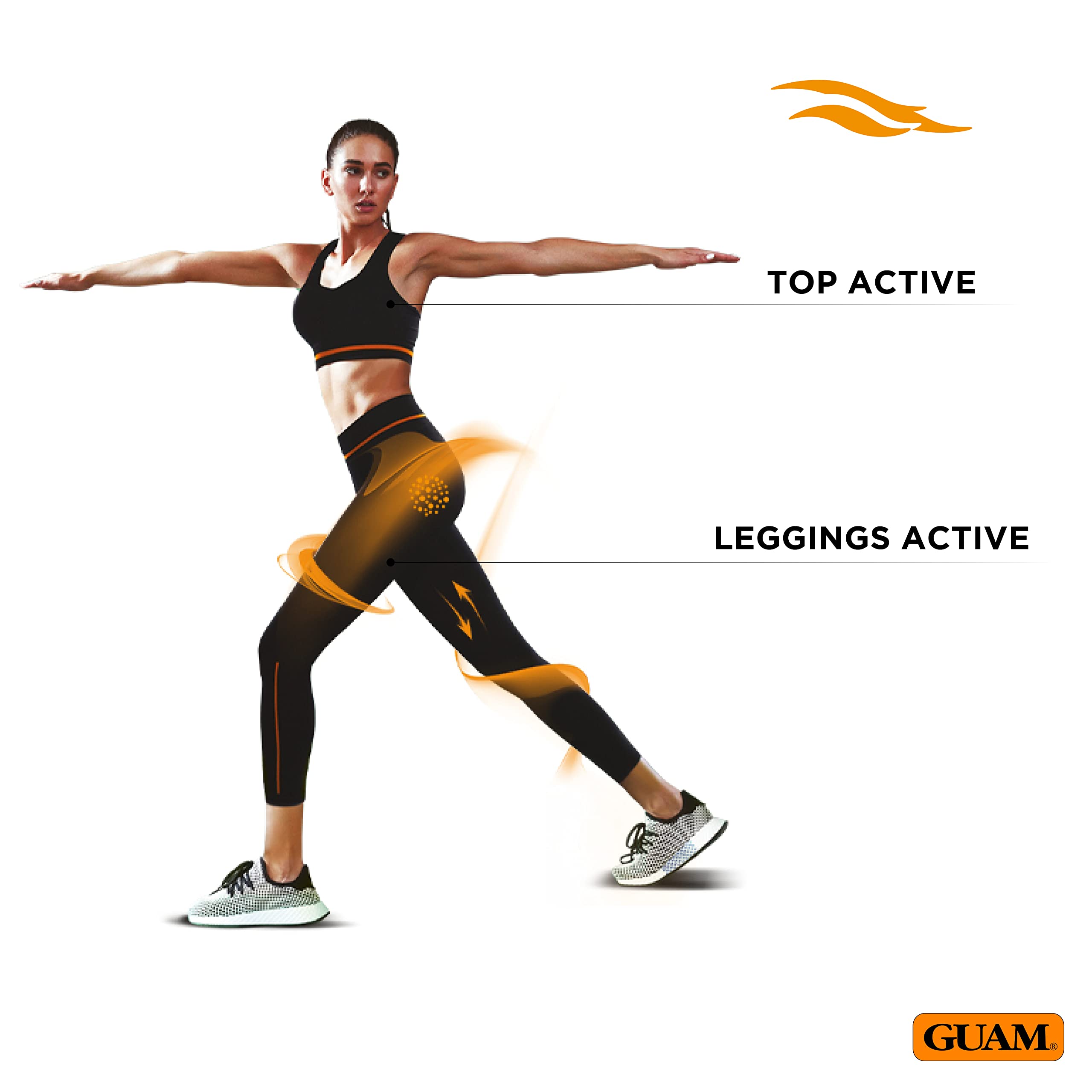 Guam Fibramar Leggings Attivi Traspiranti S-M Alghe Pancia Piatta