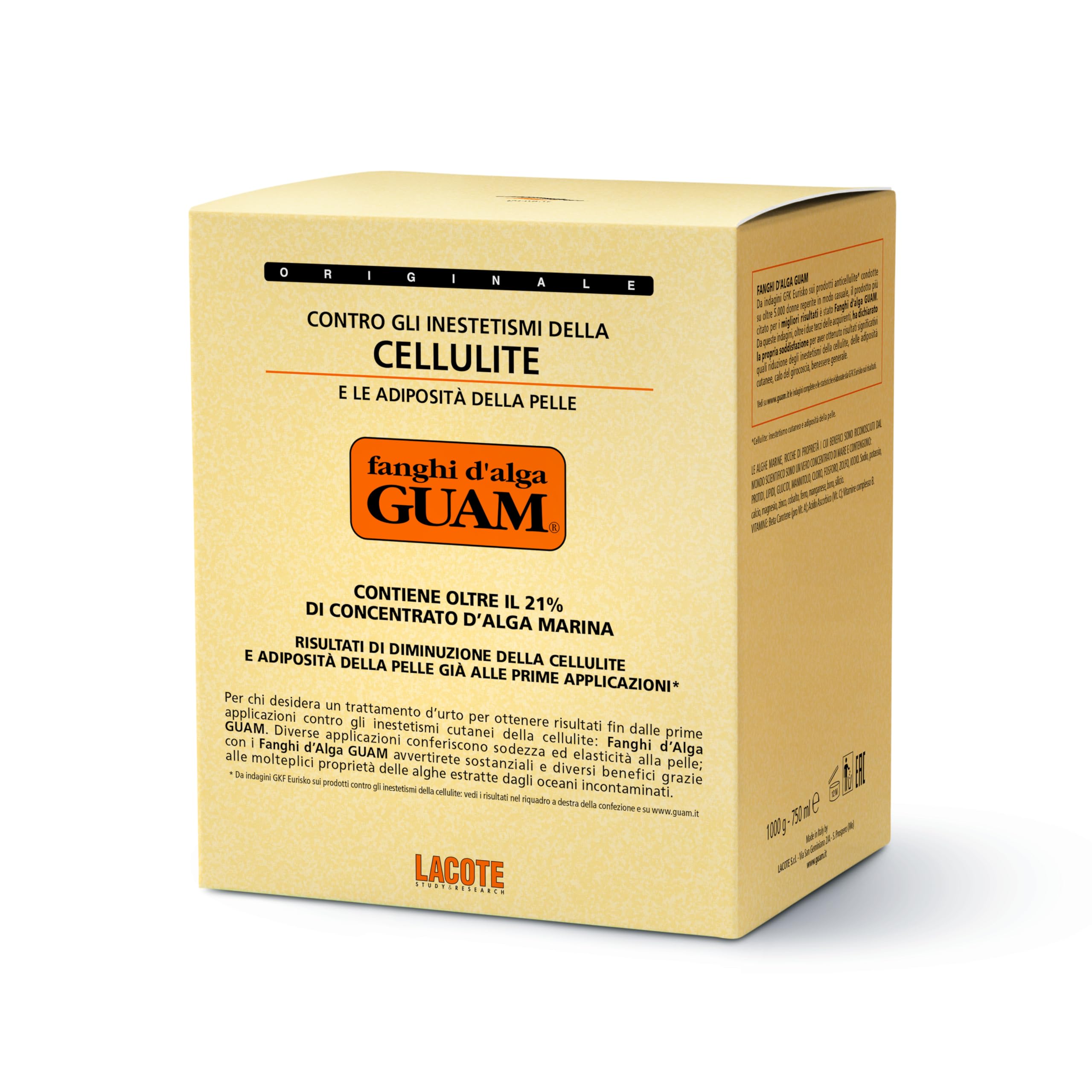Guam Fanghi d'Alga Fango Anticellulite 1 kg Formula Classica