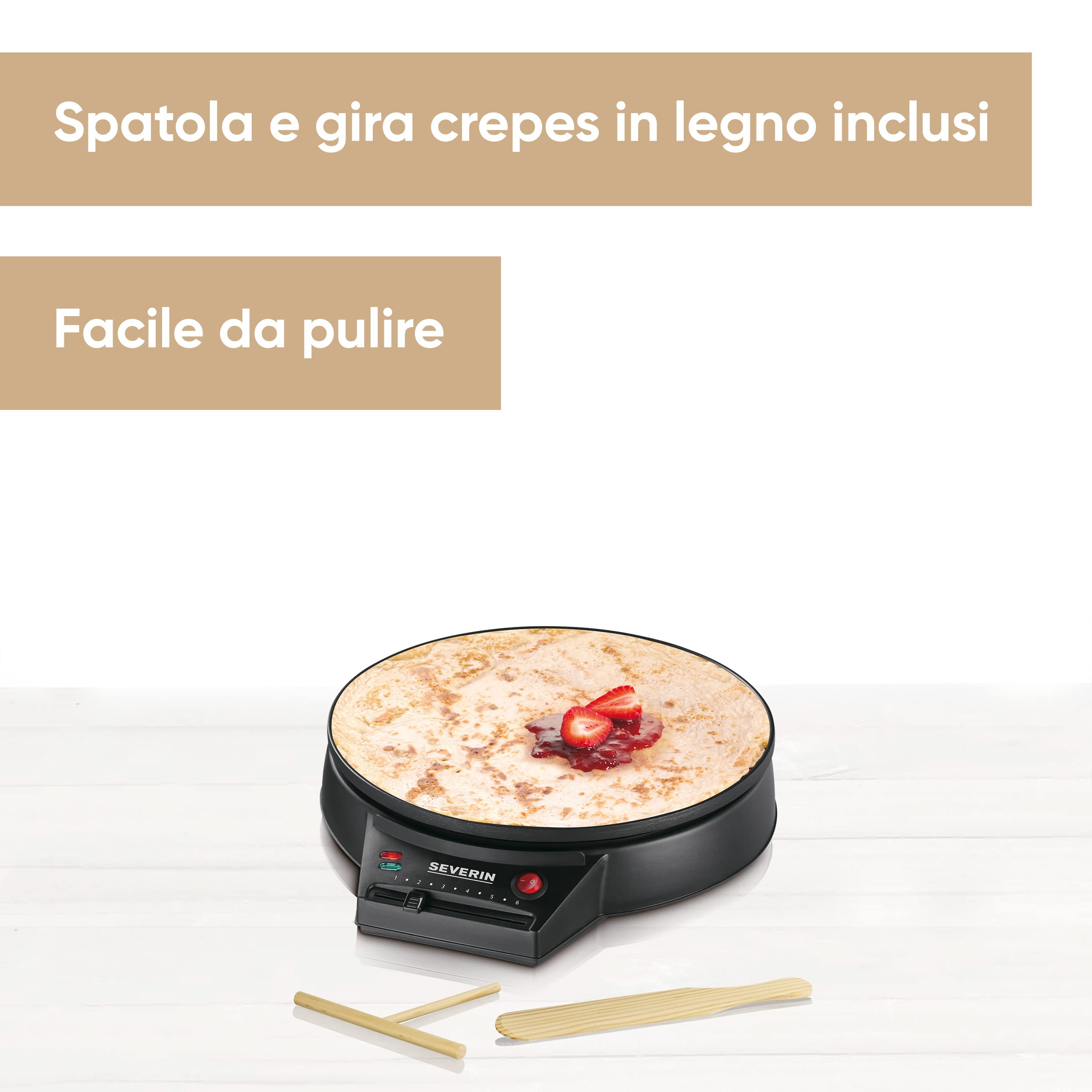 SEVERIN CM 2198 crepiera elettrica 30 cm 1000W antiaderente