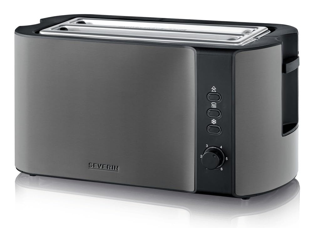 Severin AT 9341 Tostapane Fessura Lunga 4 Fette Inox