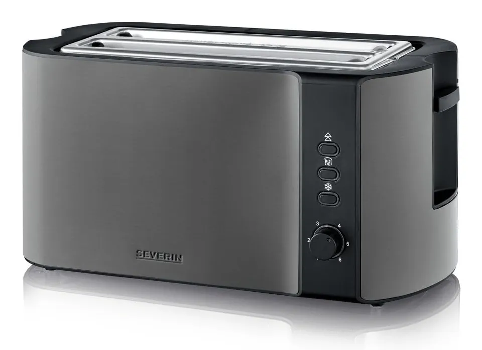 Severin AT 9341 Tostapane Fessura Lunga 4 Fette Inox