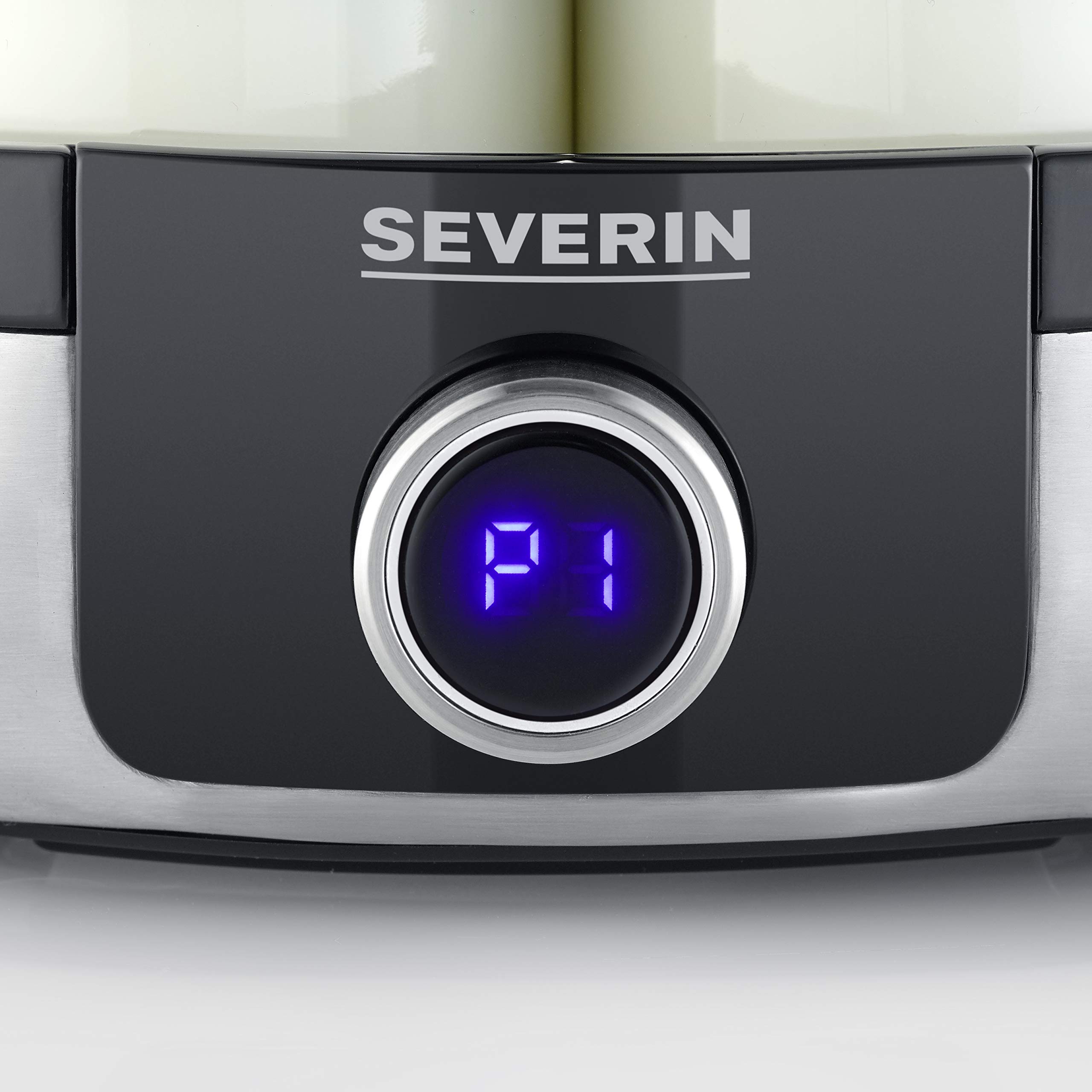 Severin JG 3521 Yogurtiera 7 Vasetti Vetro Display LED Nero