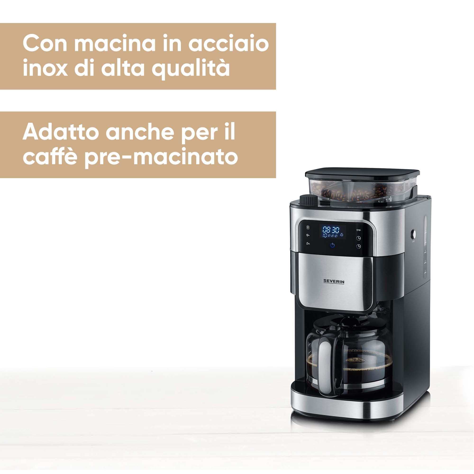 Severin KA 4813 Macchina Caffè Filtro 1,25L Touch LED