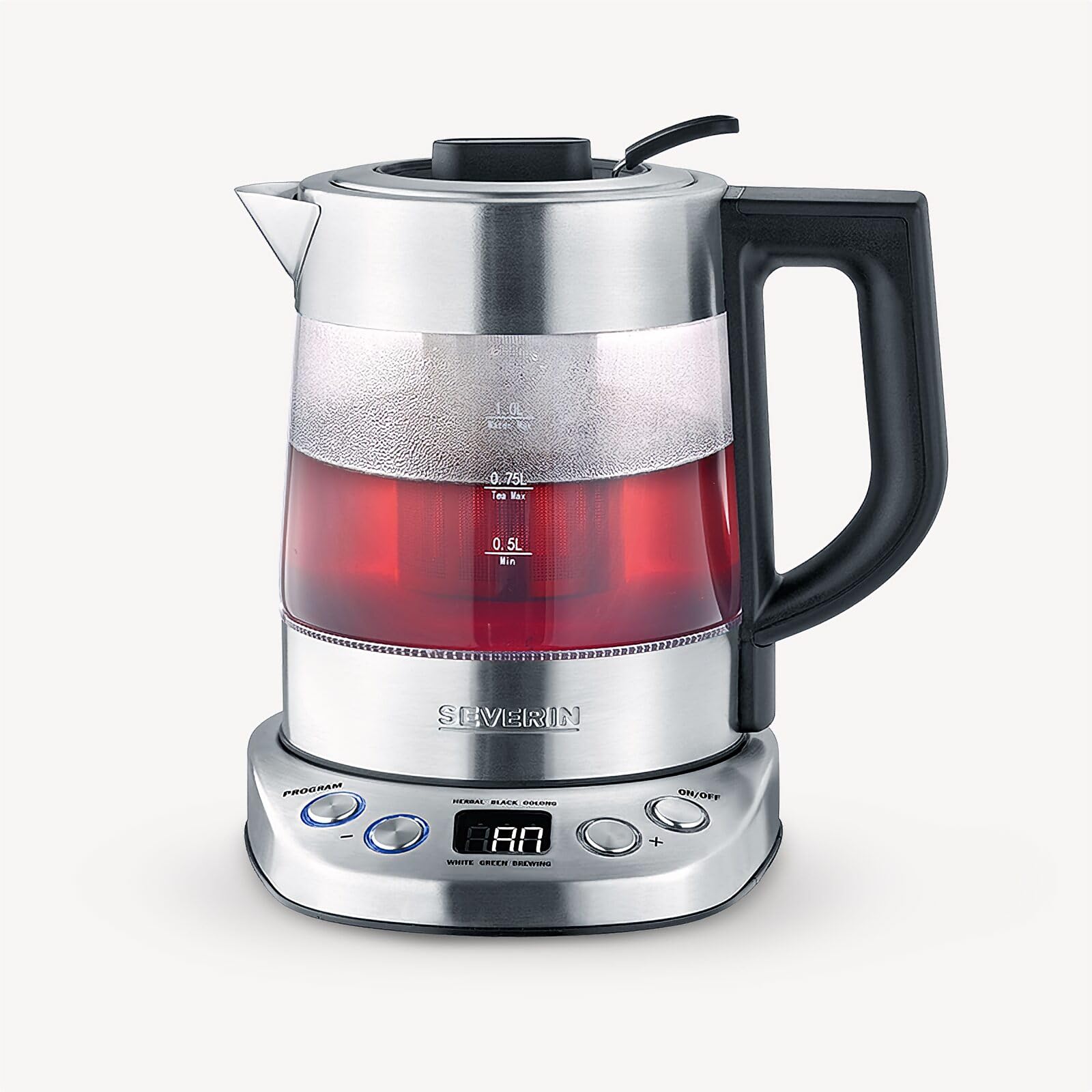 Severin WK 3473 Bollitore Vetro 1 L con Filtro Tè 2200 W