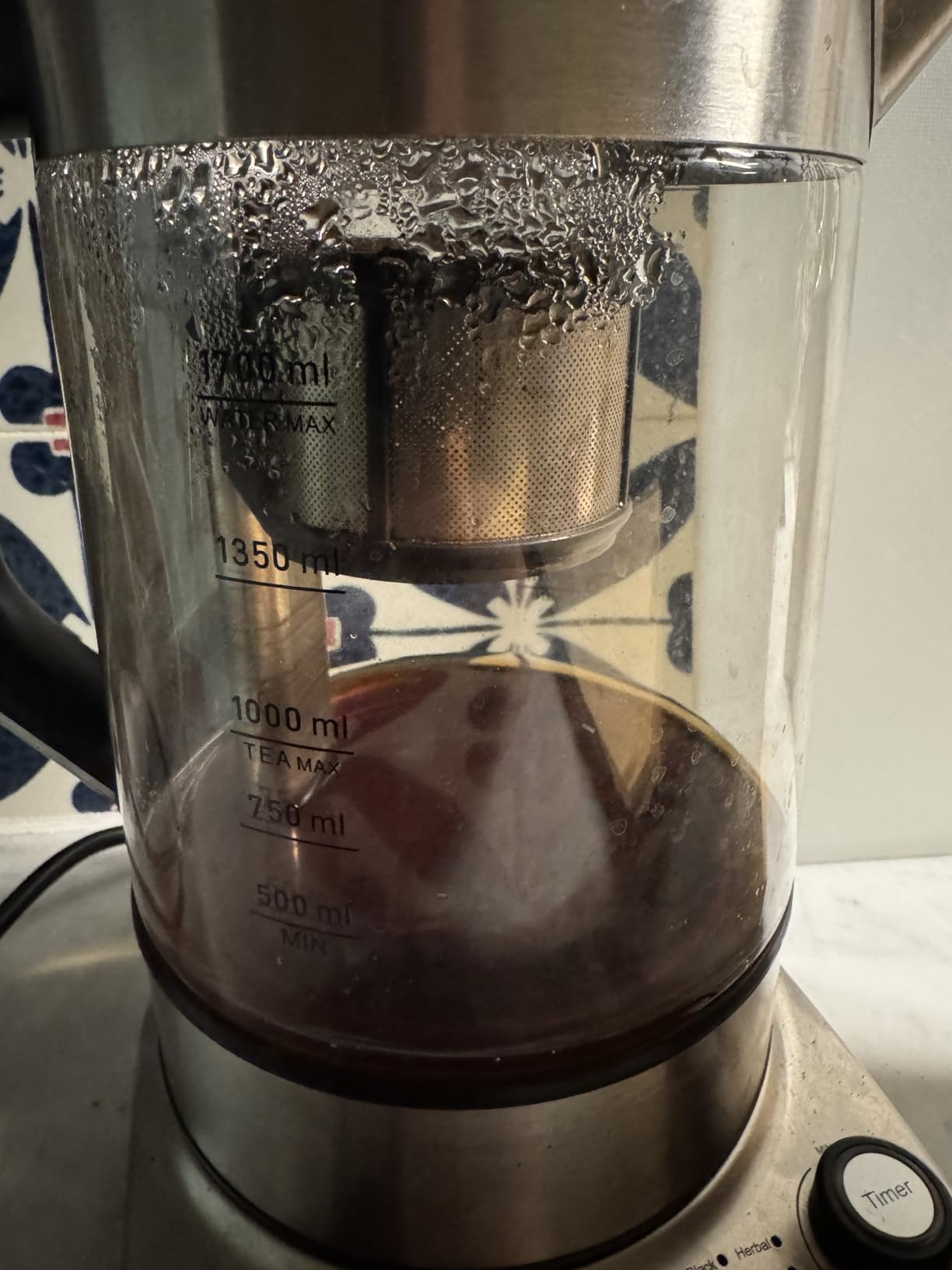 Severin WK3422 bollitore tè 1,7L inox vetro infusore